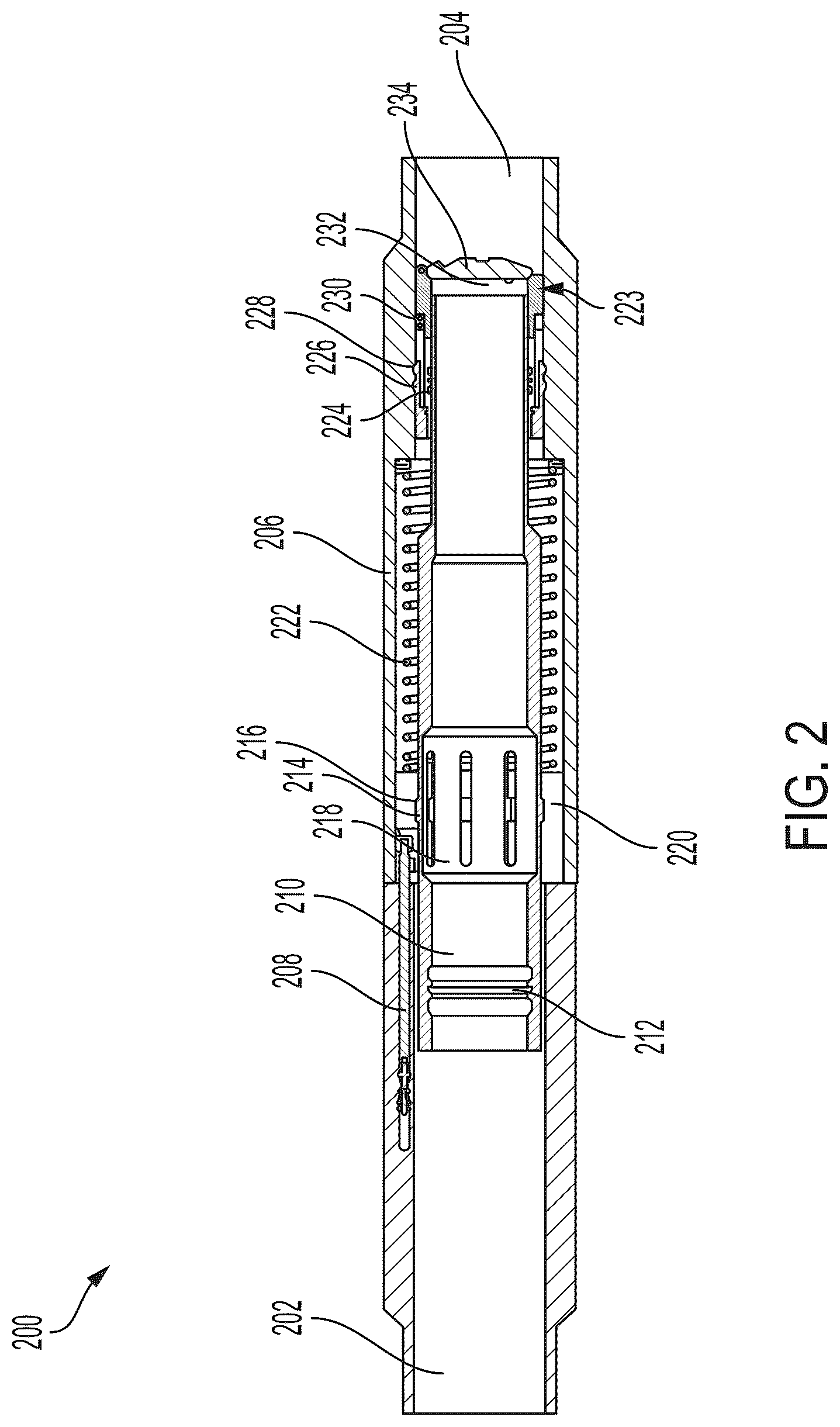 Patent US12460489 Figure 2 – Replaceable flapper seat assembly for a safety valve in a wellbore