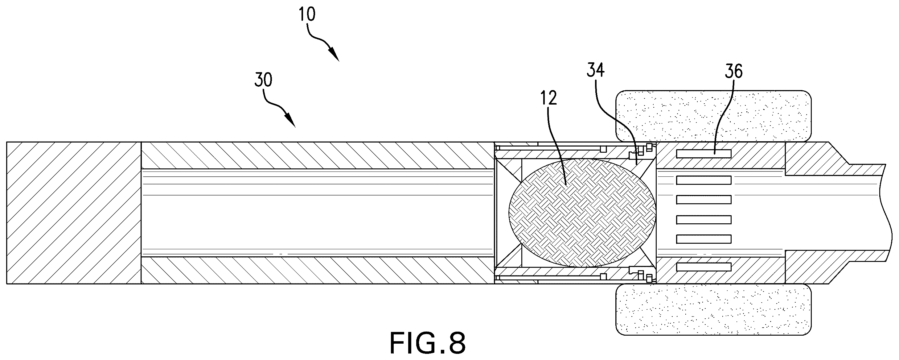 Patent US12460491 Figure 8 – Tripping and filtration object, system, and method