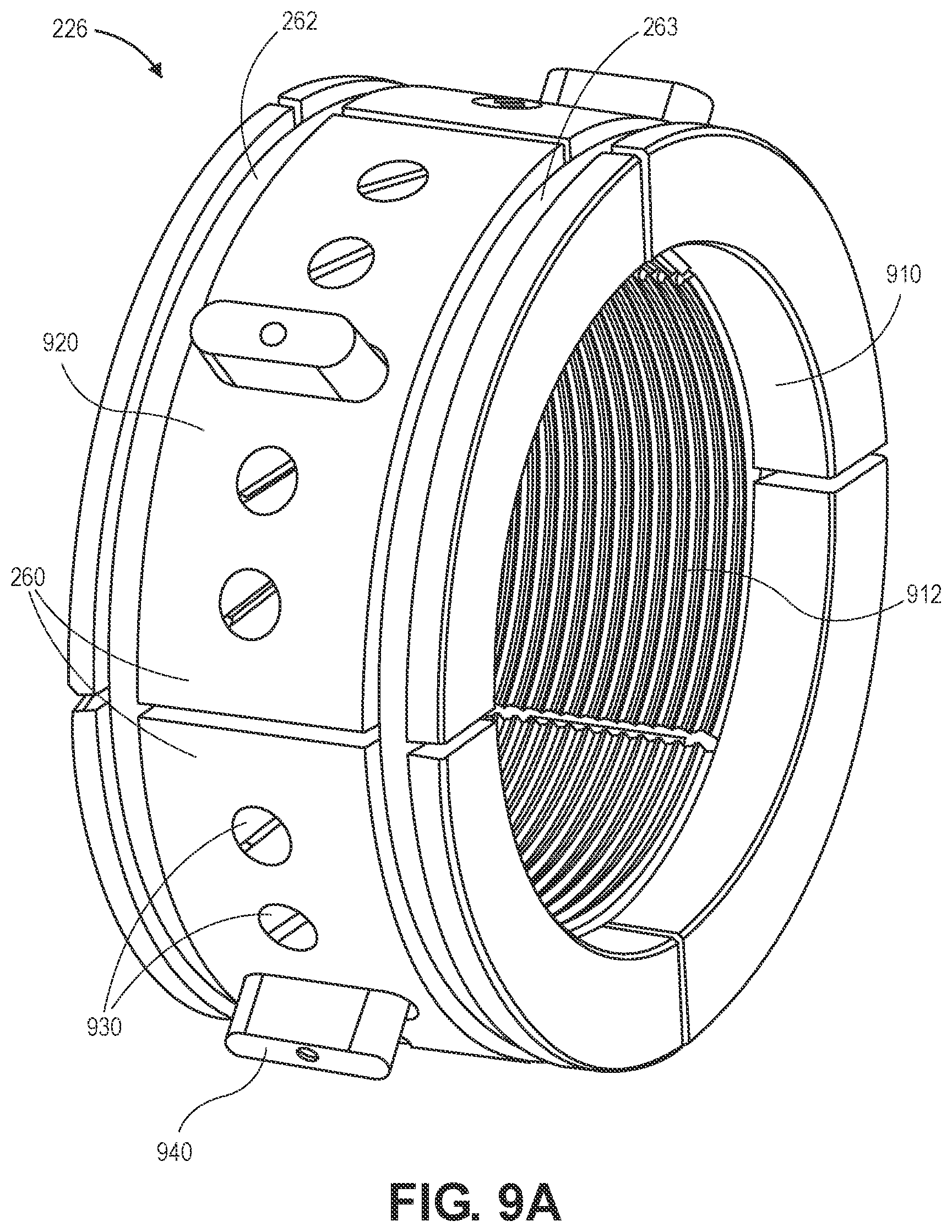 Patent US12460494 Figure 9 – Shearable lock mechanism for storm packer anchor