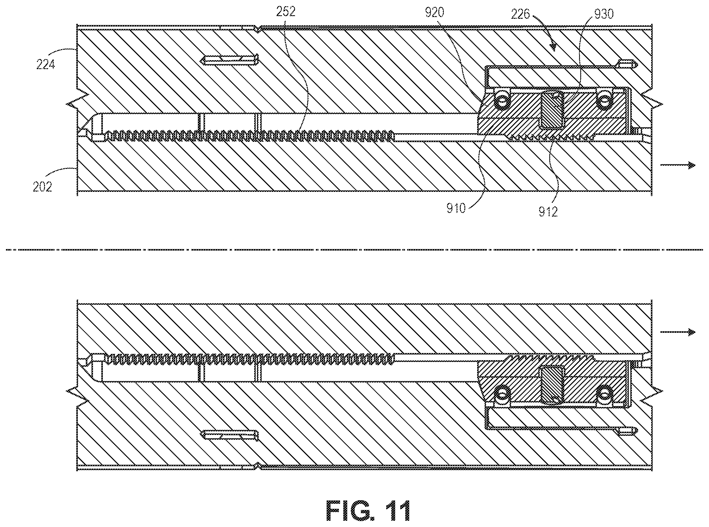Patent US12460494 Figure 12 – Shearable lock mechanism for storm packer anchor