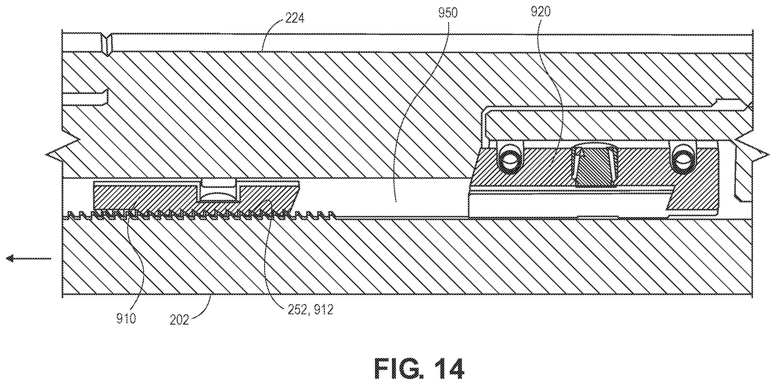Patent US12460494 Figure 15 – Shearable lock mechanism for storm packer anchor