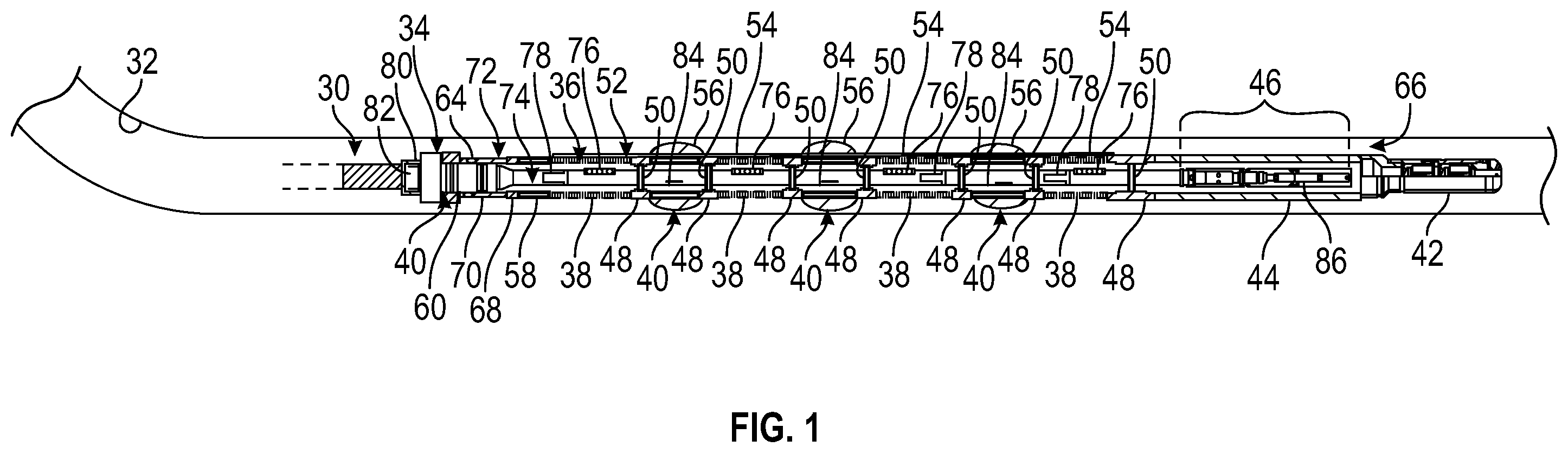 Patent US12460495 — Systems and methods for single trip gravel packing in open hole borehole — Figure 1