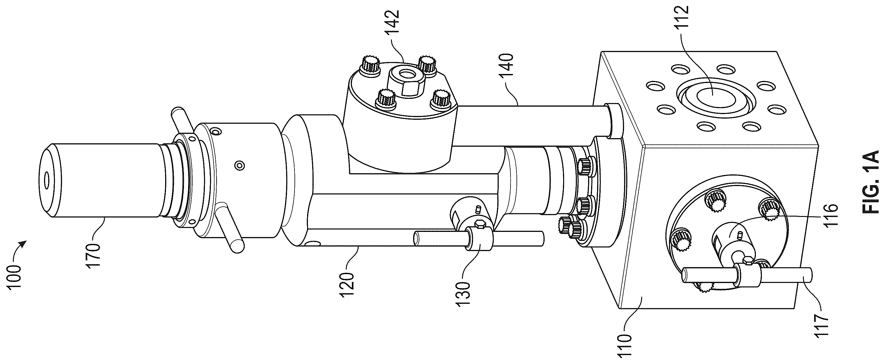 Patent US12460500 Figure 1 – Wellhead flow block and flow control mechanisms