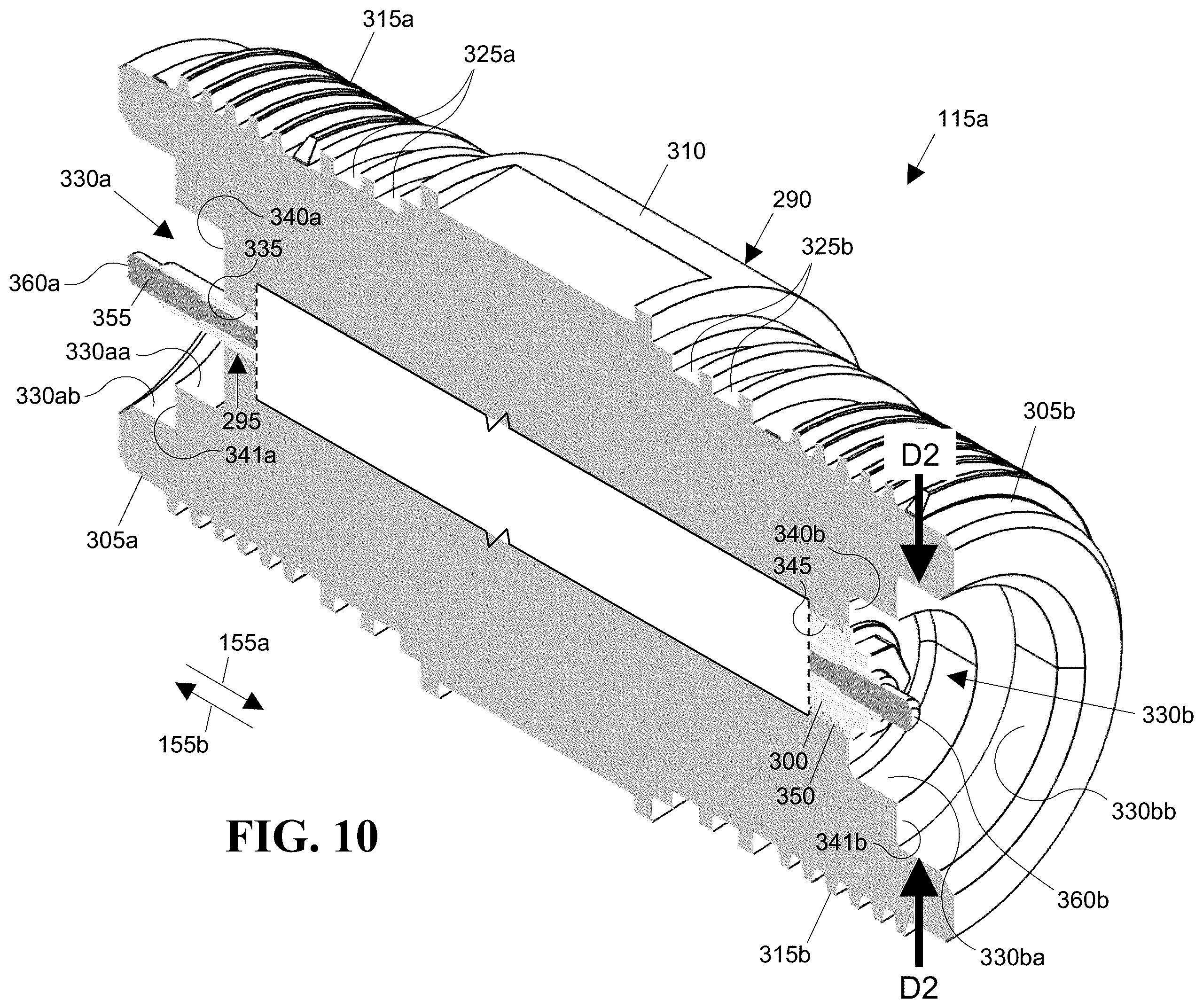 Patent US12460518 Figure 18 – Perforating gun with self-orienting charge cartridge