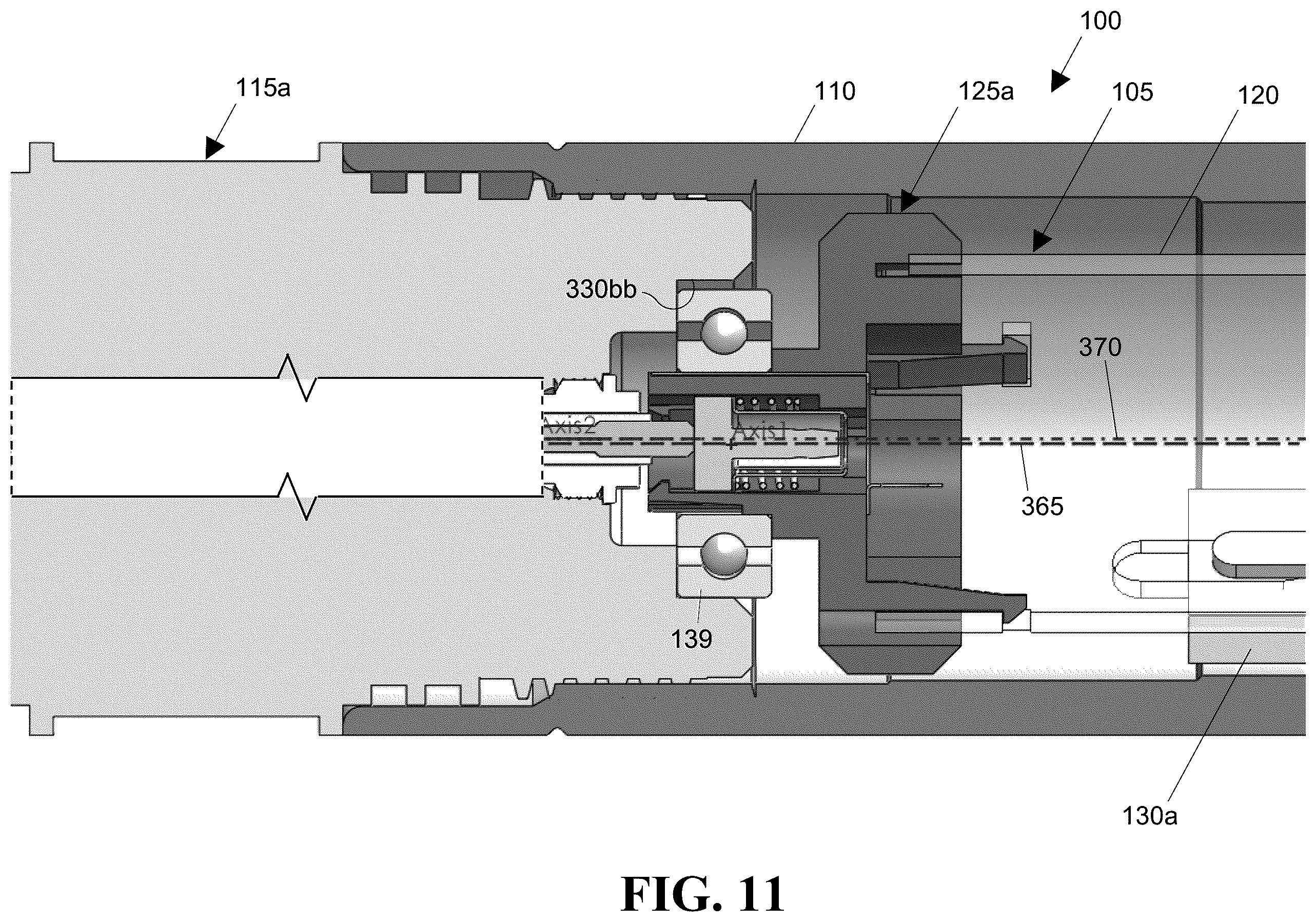 Patent US12460518 Figure 19 – Perforating gun with self-orienting charge cartridge