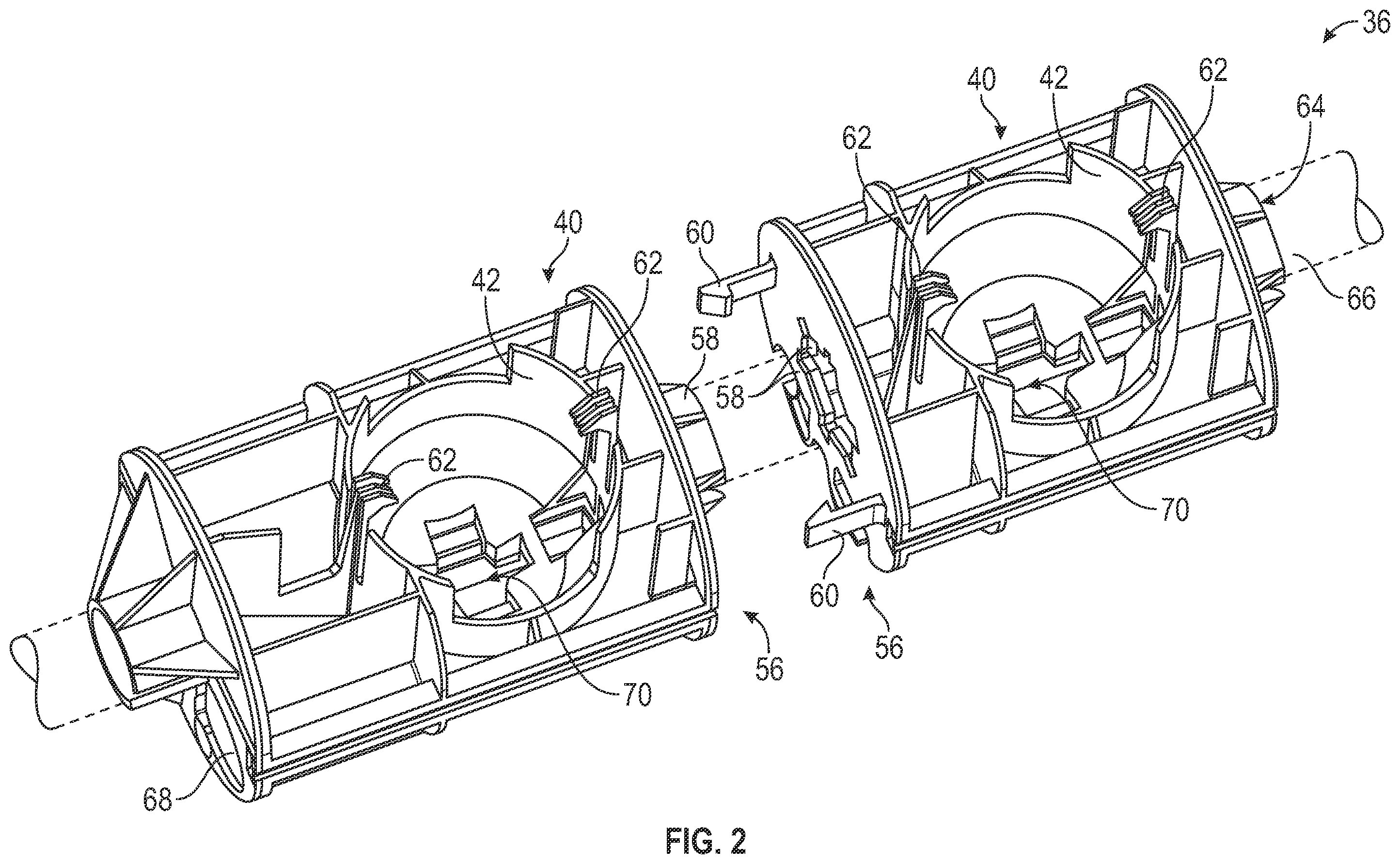 Patent US12460519 Figure 2 – Perforating gun having modular construction