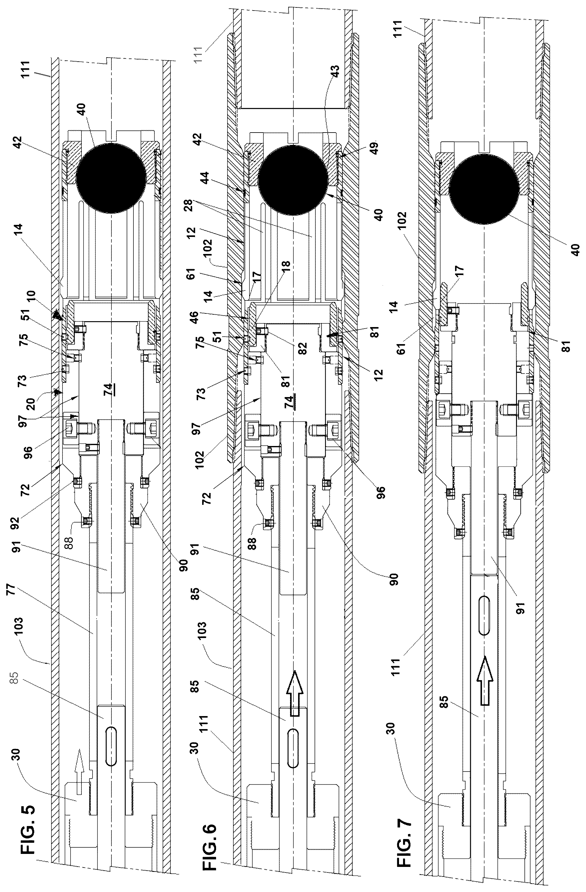 Patent US12460522 Figure 6 – Collet baffle, a tool incorporating same, and a system and method incorporating same, for perforating and fracking a wellbore not having initial ports or sliding sleeves