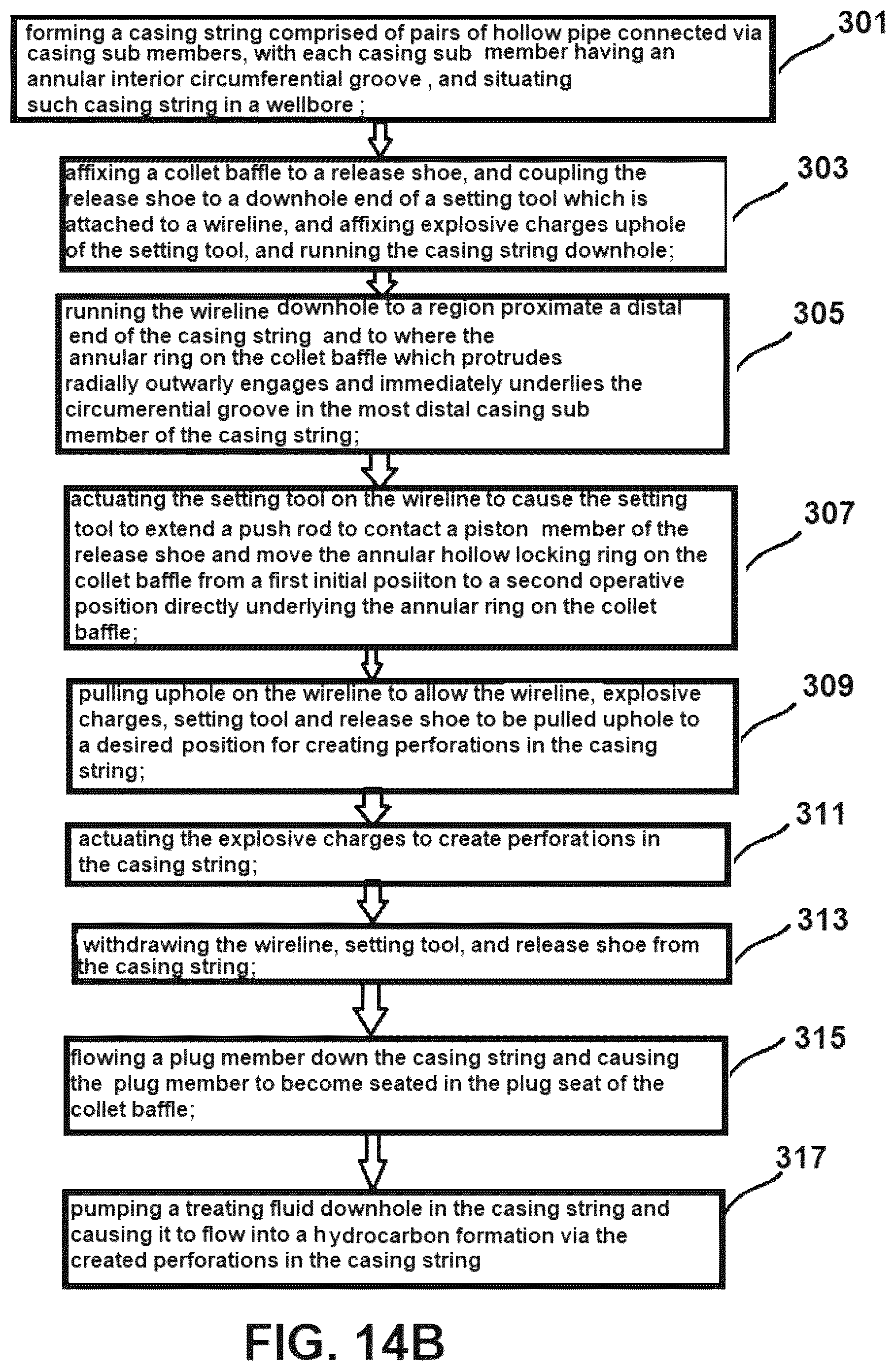 Patent US12460522 Figure 10 – Collet baffle, a tool incorporating same, and a system and method incorporating same, for perforating and fracking a wellbore not having initial ports or sliding sleeves