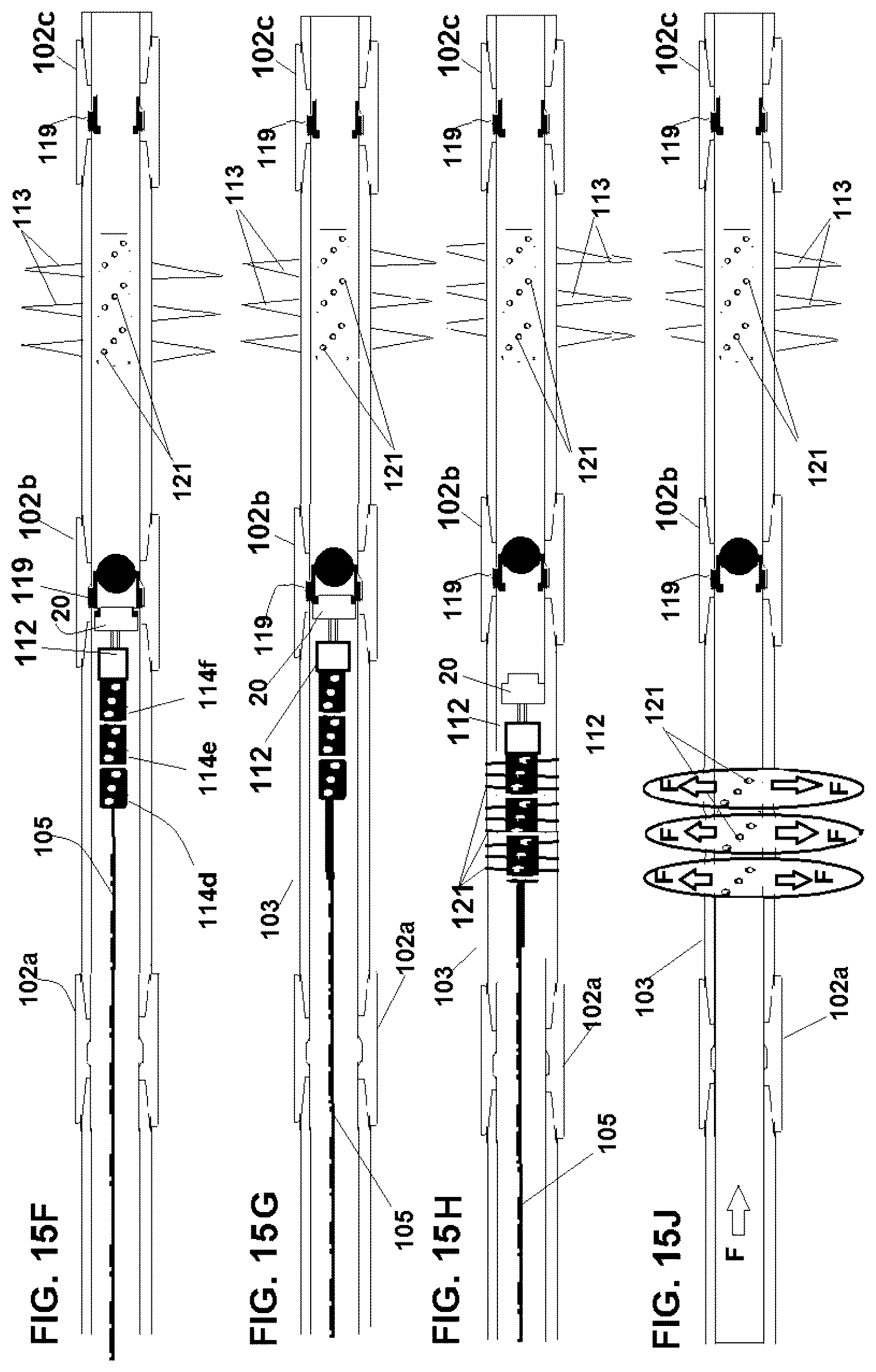Patent US12460522 Figure 12 – Collet baffle, a tool incorporating same, and a system and method incorporating same, for perforating and fracking a wellbore not having initial ports or sliding sleeves