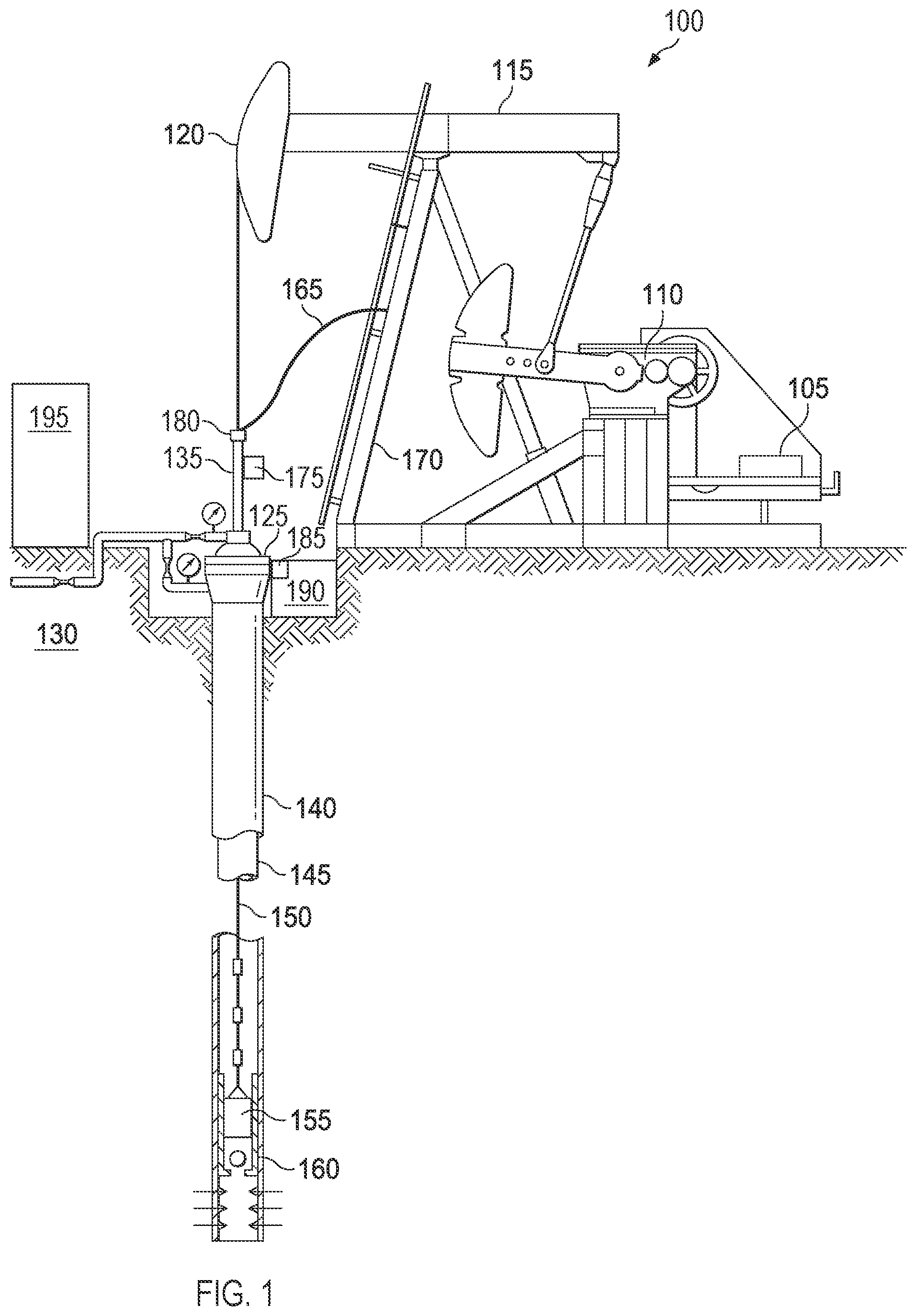 Patent US12460537 Figure 1 – Devices, systems, and methods for detecting the rotation of one or more components for use with a wellbore