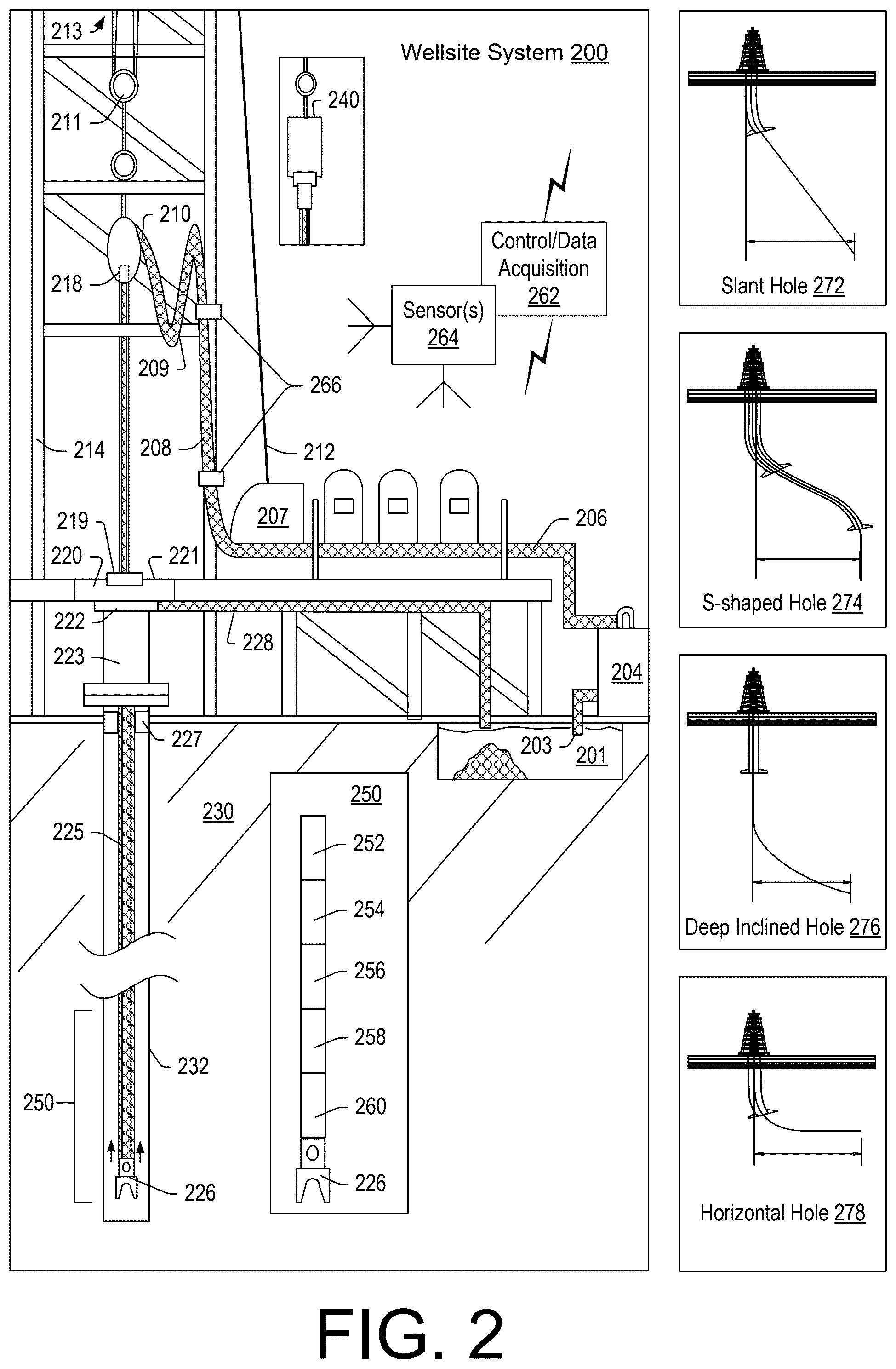 Patent US12460539 Figure 2 – Instrumented drill bit