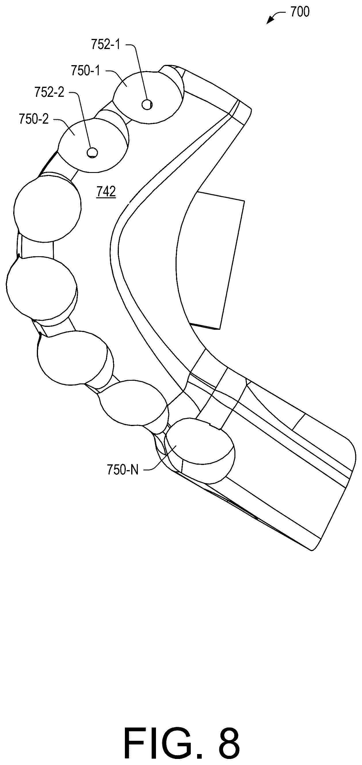 Patent US12460539 Figure 8 – Instrumented drill bit