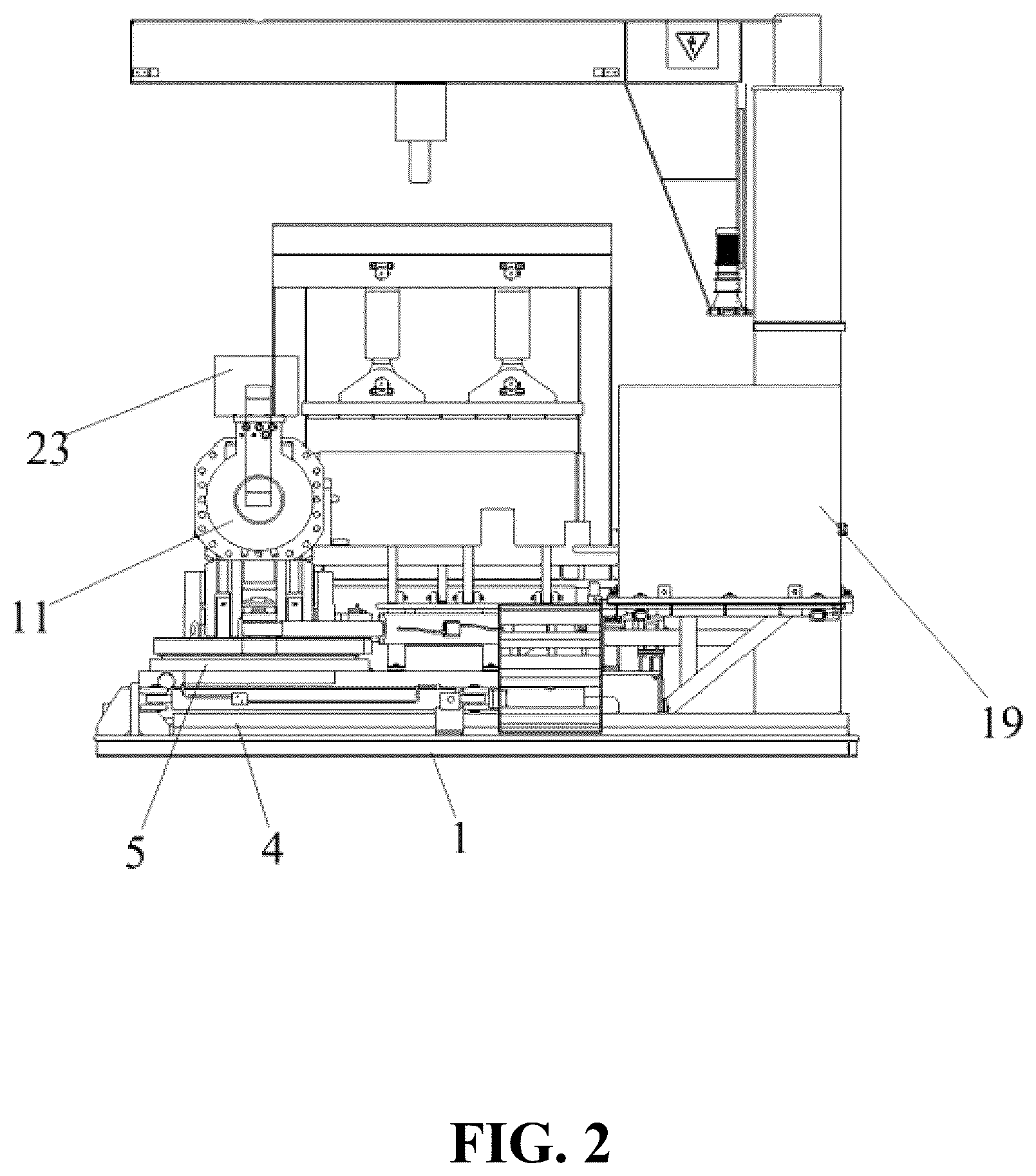 Patent US12460544 Figure 2 – Mechanical continuous mining device integrating microwaves and cutter heads, and use method