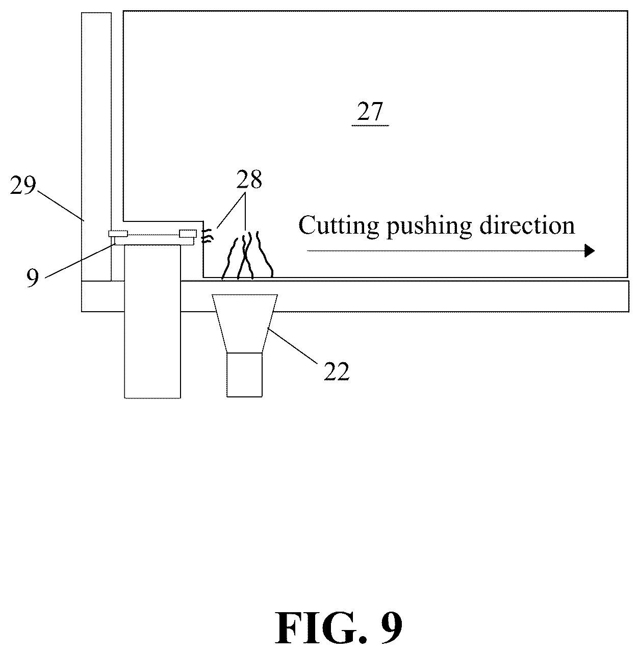 Patent US12460544 Figure 9 – Mechanical continuous mining device integrating microwaves and cutter heads, and use method