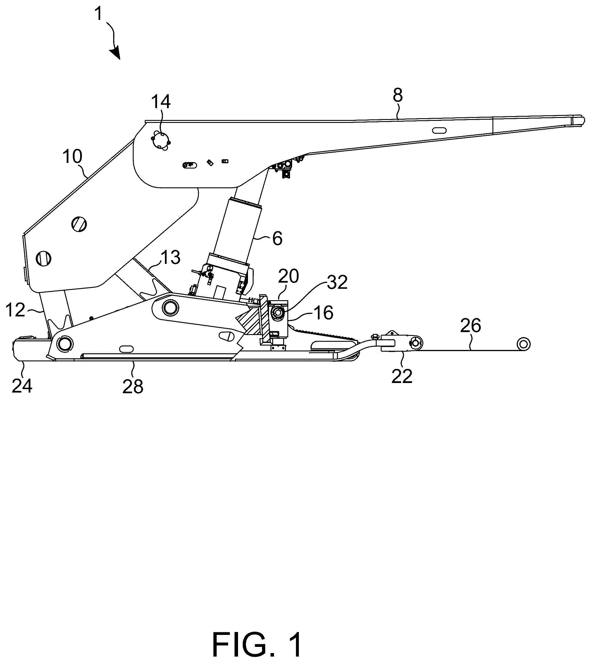 Patent US12460546 Figure 1 – External fluid bar for fluid driven cylinder