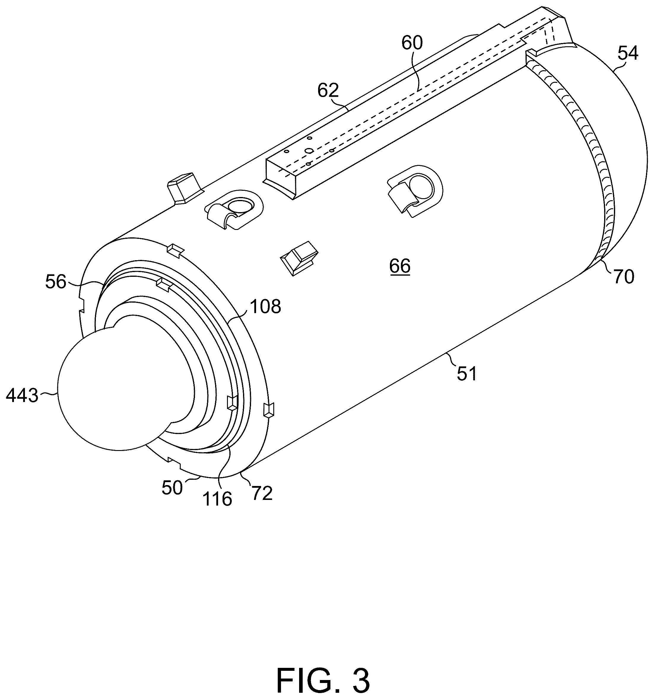 Patent US12460546 Figure 3 – External fluid bar for fluid driven cylinder