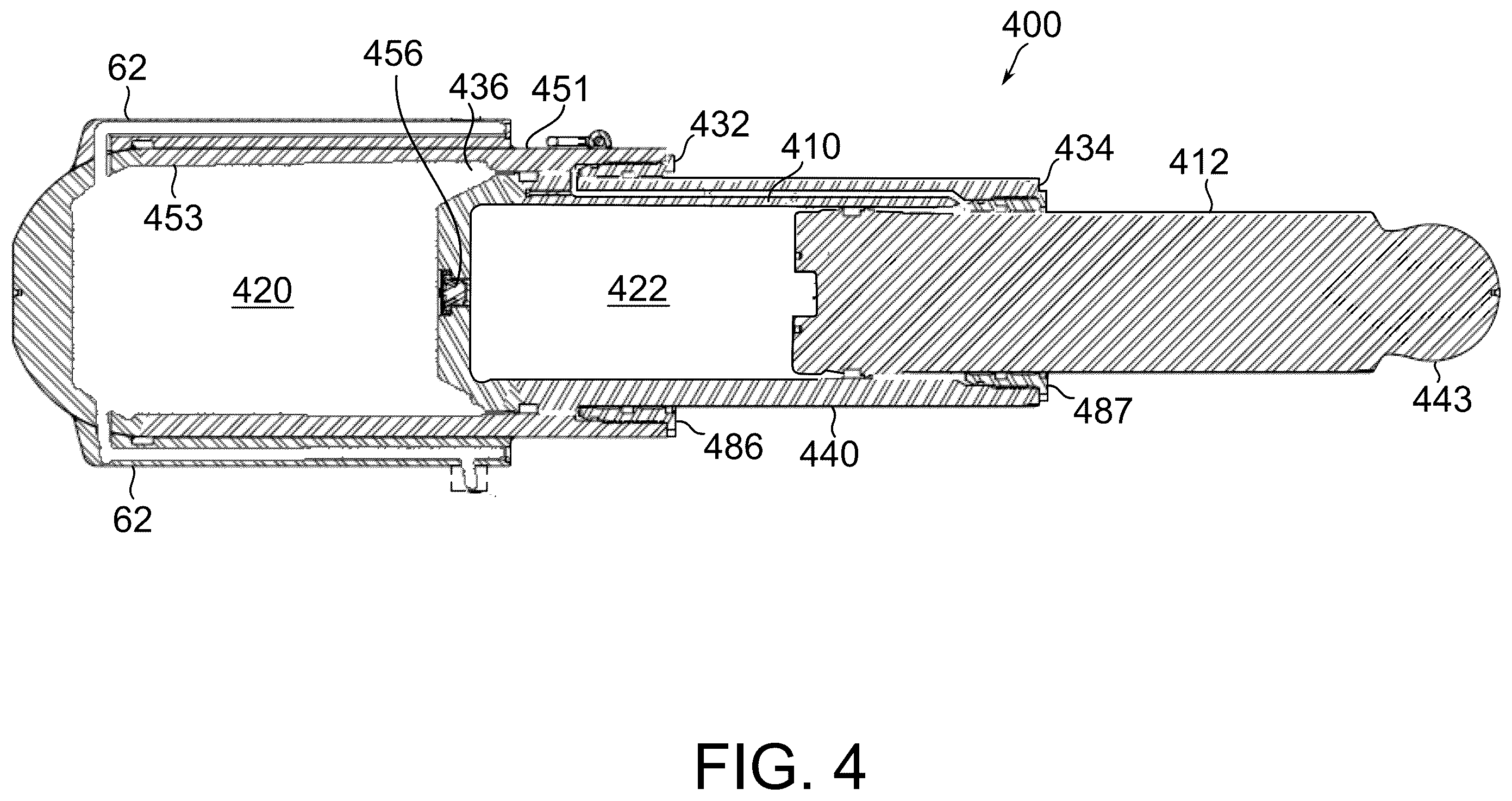 Patent US12460546 Figure 4 – External fluid bar for fluid driven cylinder