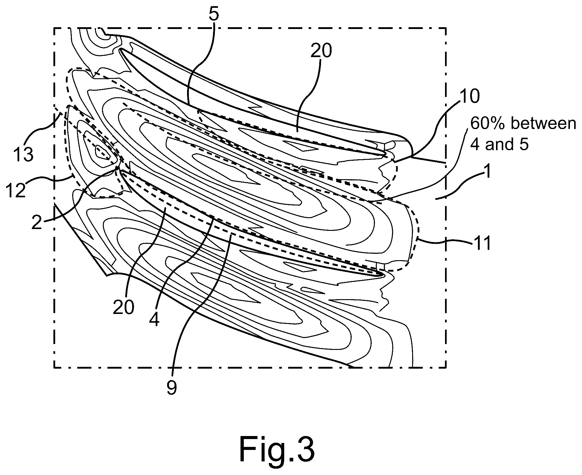 Patent US12460548 Figure 3 – Blading assembly for a turbomachine and turbomachine