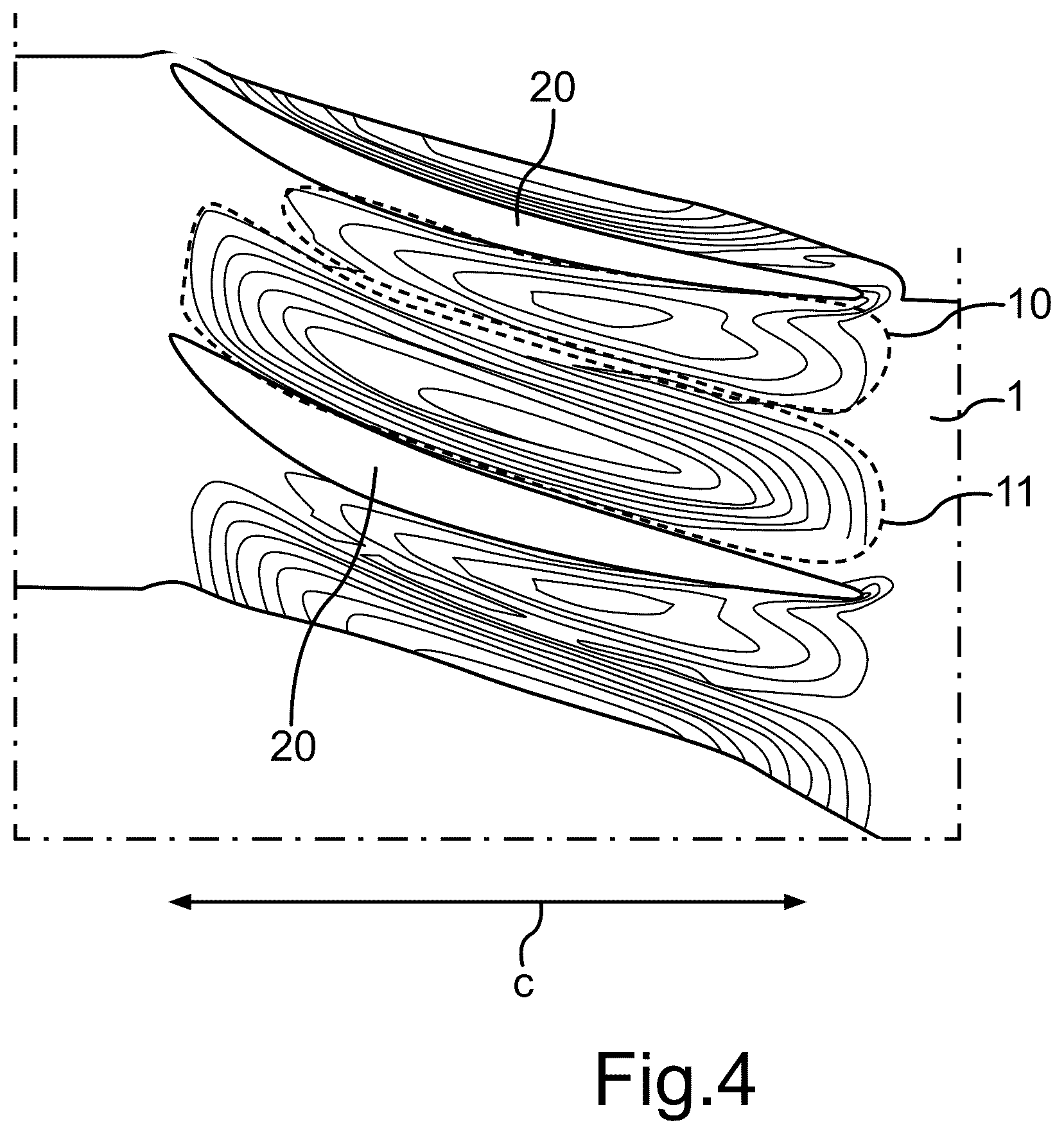 Patent US12460548 Figure 4 – Blading assembly for a turbomachine and turbomachine