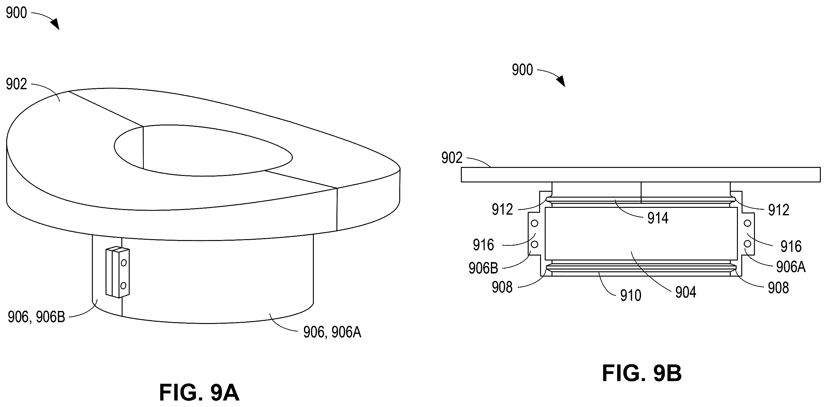 Patent US12460549 Figure 9 – Pitch-controlled blade retention collar