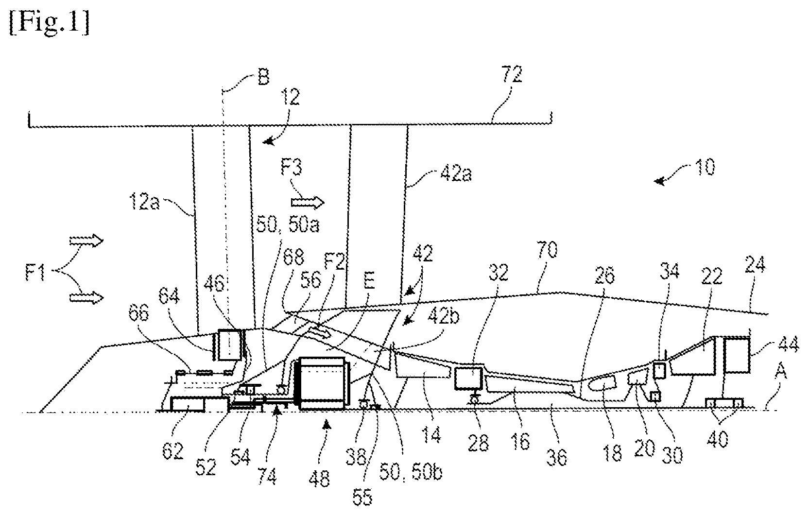 Patent US12460550 Figure 1 – Fan module equipped with an oil transfer device
