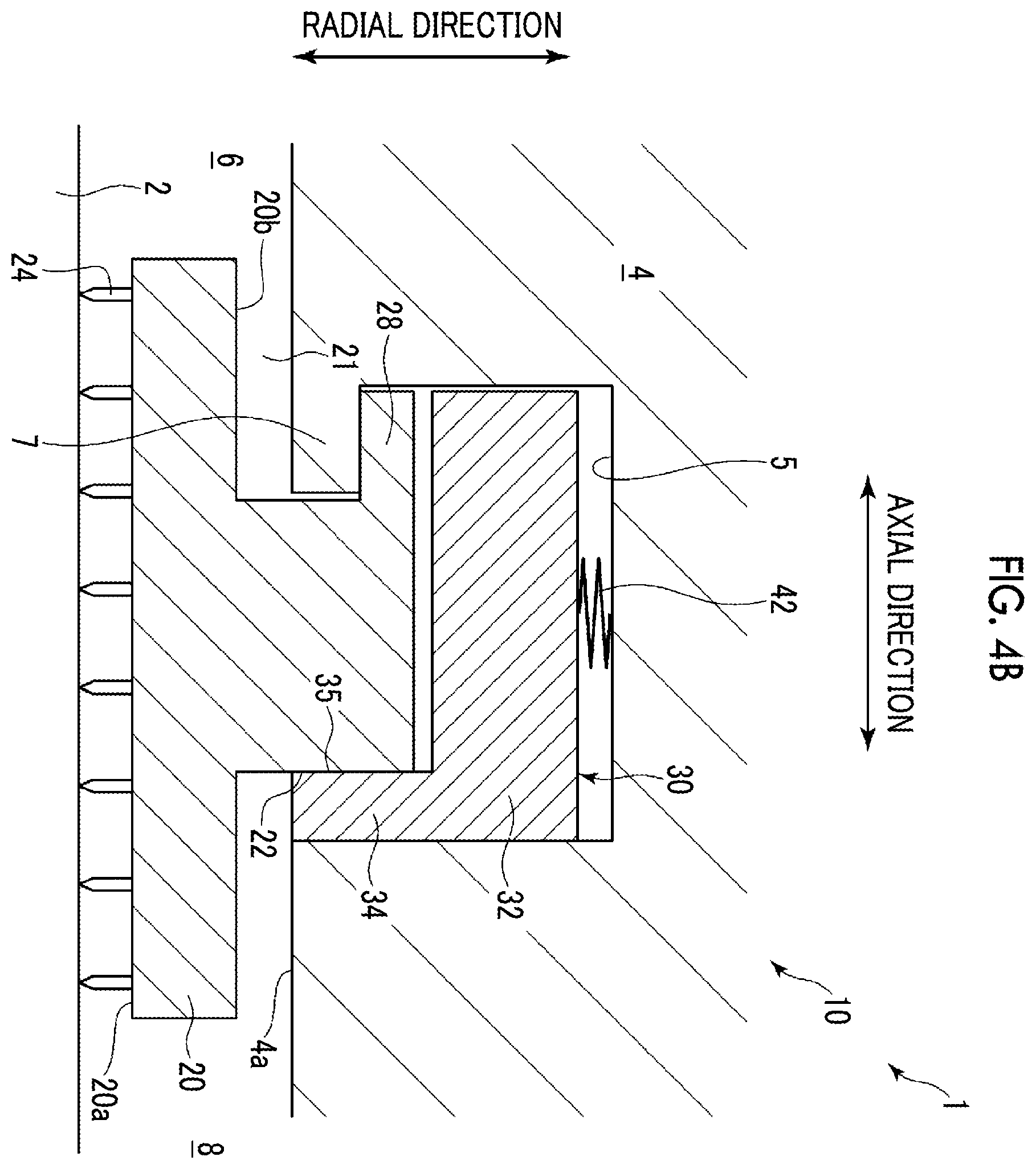 Patent US12460553 Figure 6 – Sealing device and rotating machine