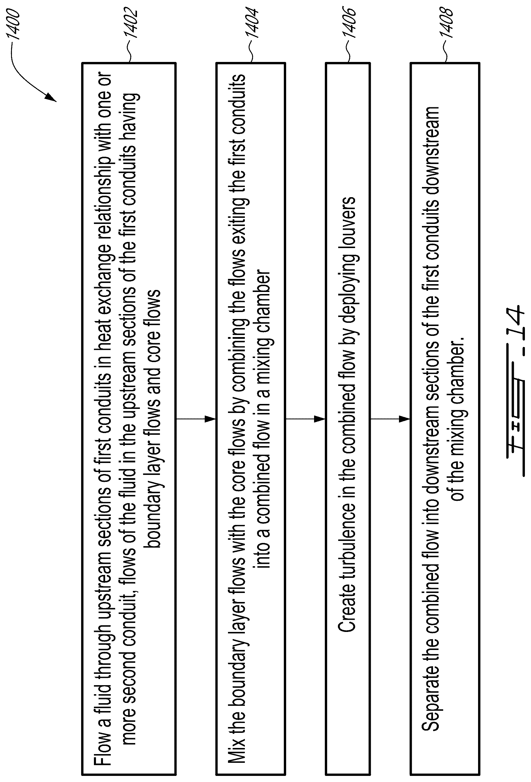 Patent US12460558 Figure 8 – Heat exchanger having a mixing chamber and protrusions