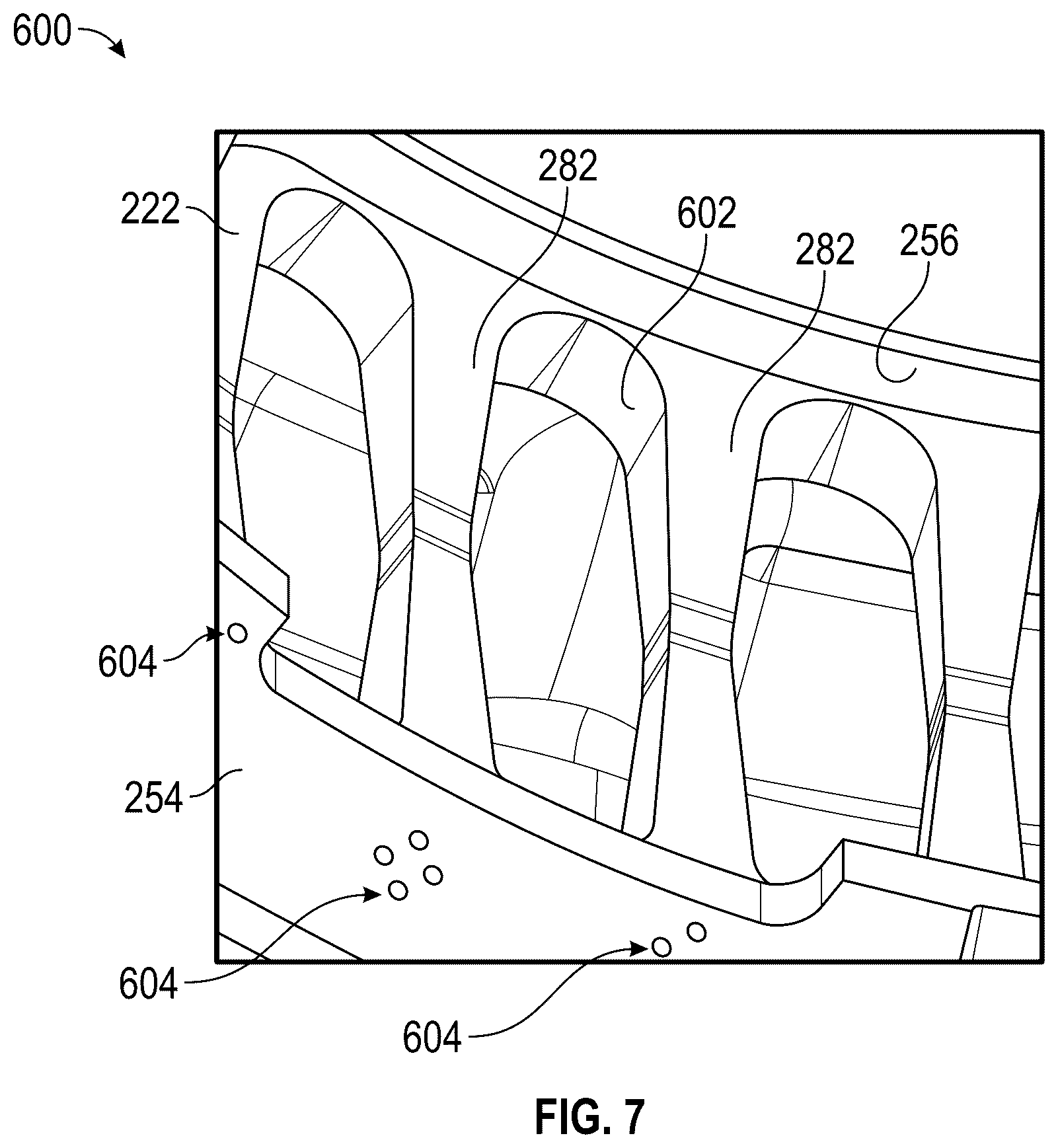 Patent US12460559 Figure 5 – Support structure and spring for bearing compartment