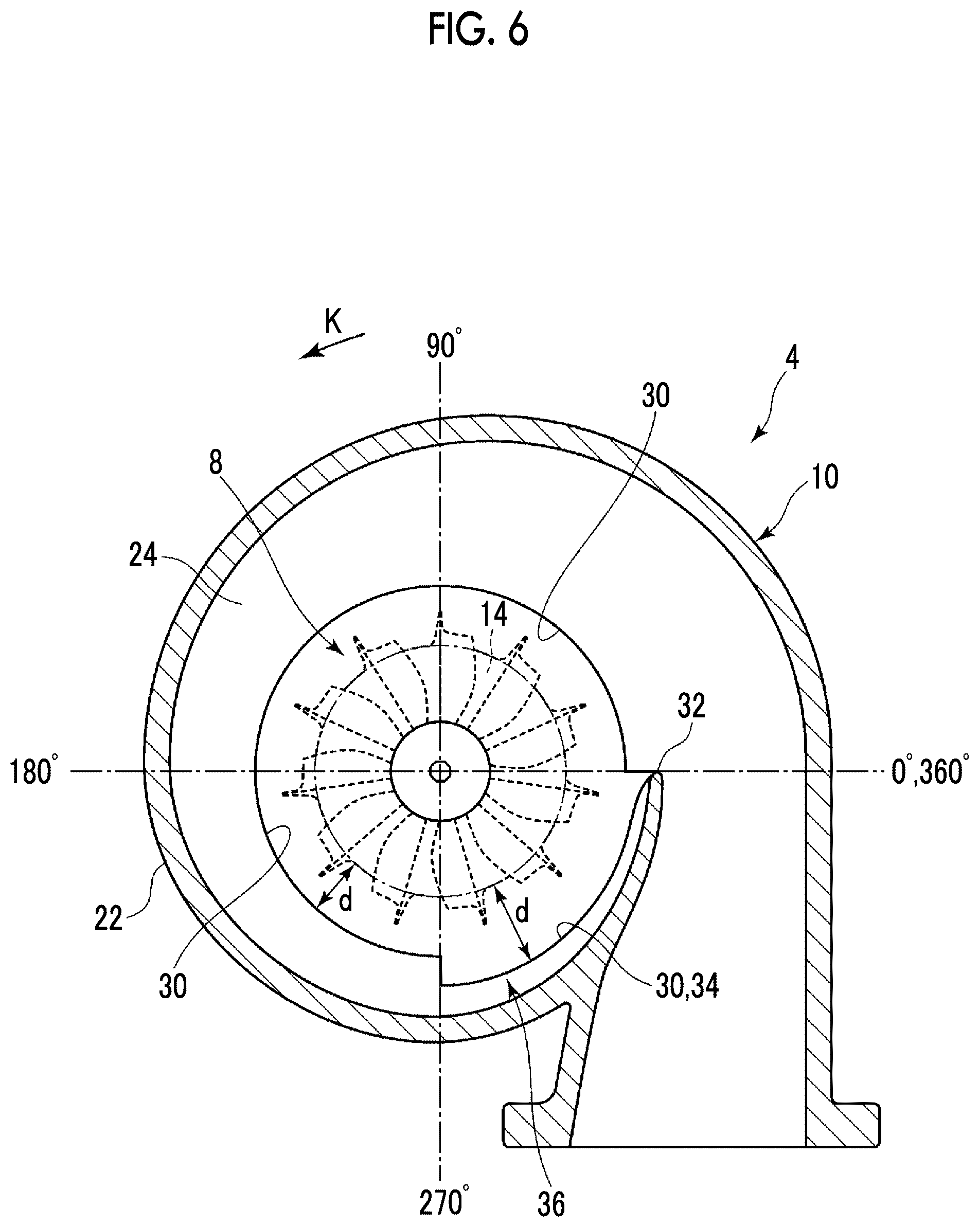 Patent US12460562 Figure 6 – Mixed flow turbine and turbocharger