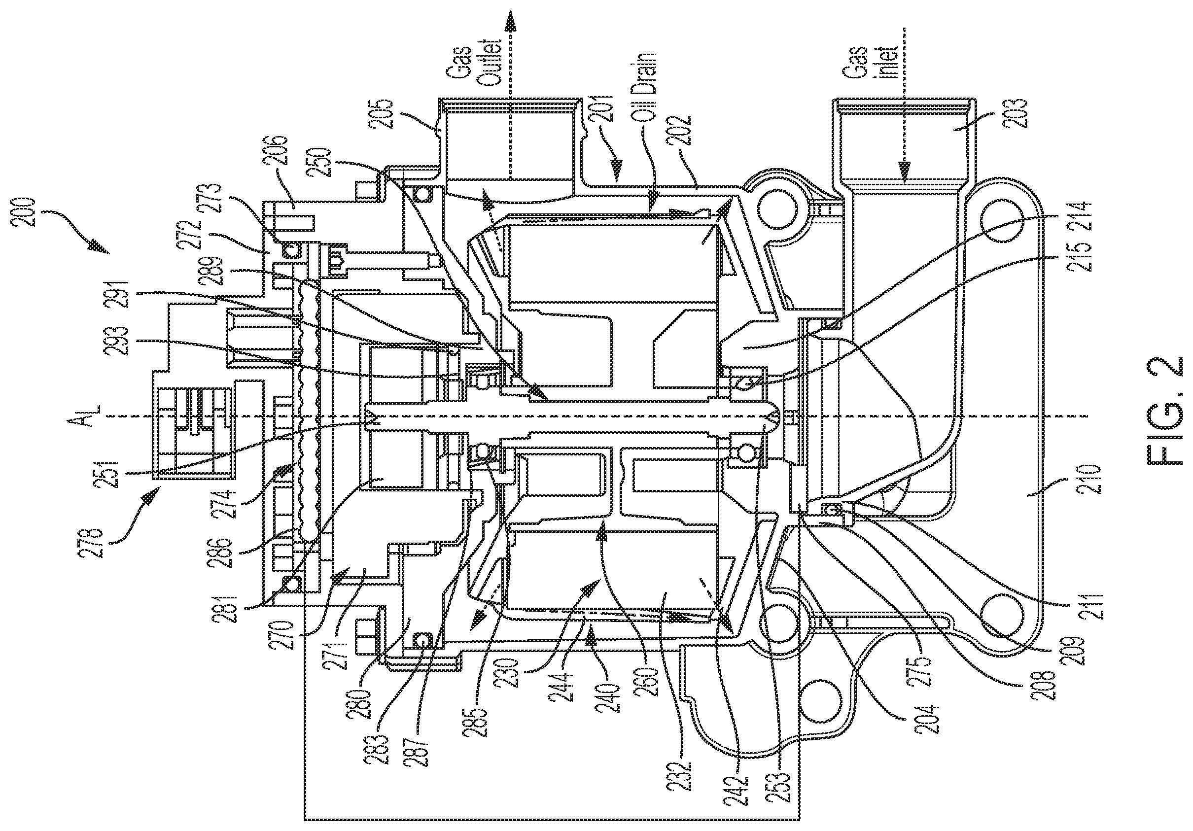 Patent US12460564 Figure 2 – Crankcase ventilation systems including integrated sensors and controller