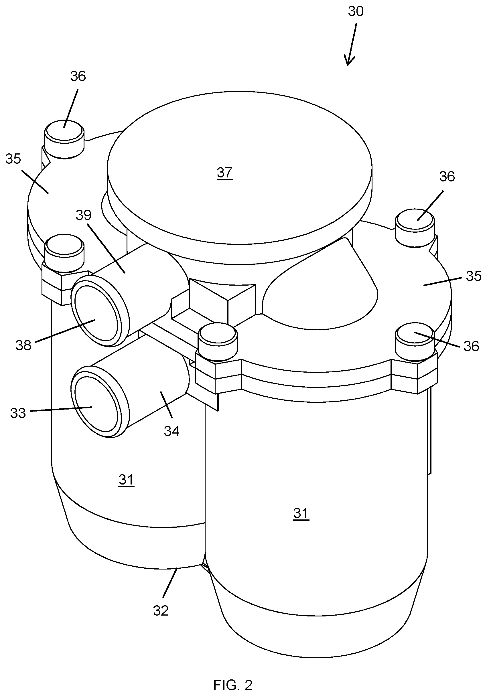 Patent US12460565 Figure 2 – Liquid separator system