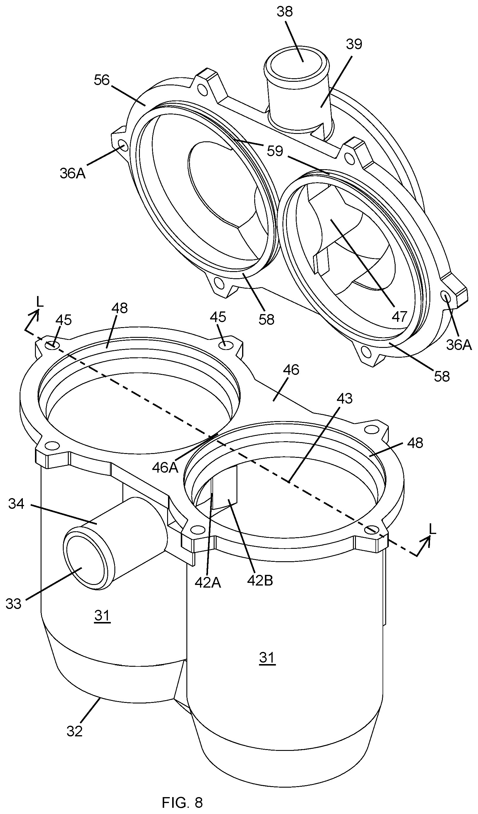 Patent US12460565 Figure 7 – Liquid separator system