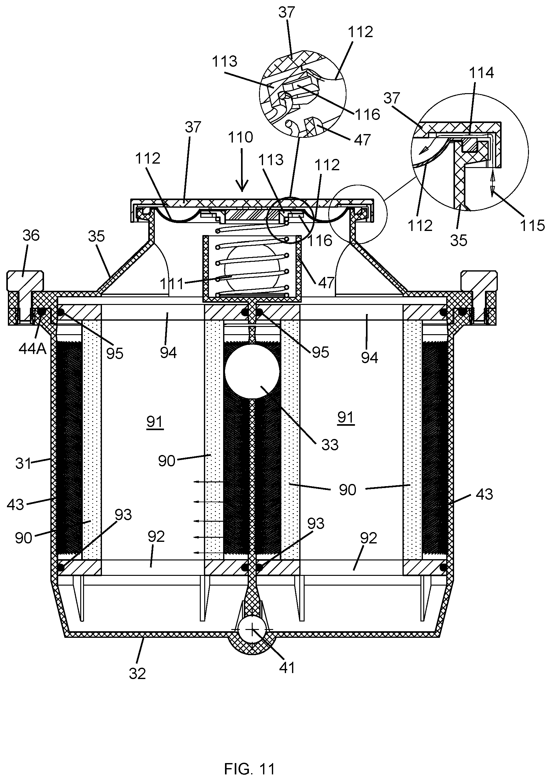 Patent US12460565 Figure 10 – Liquid separator system