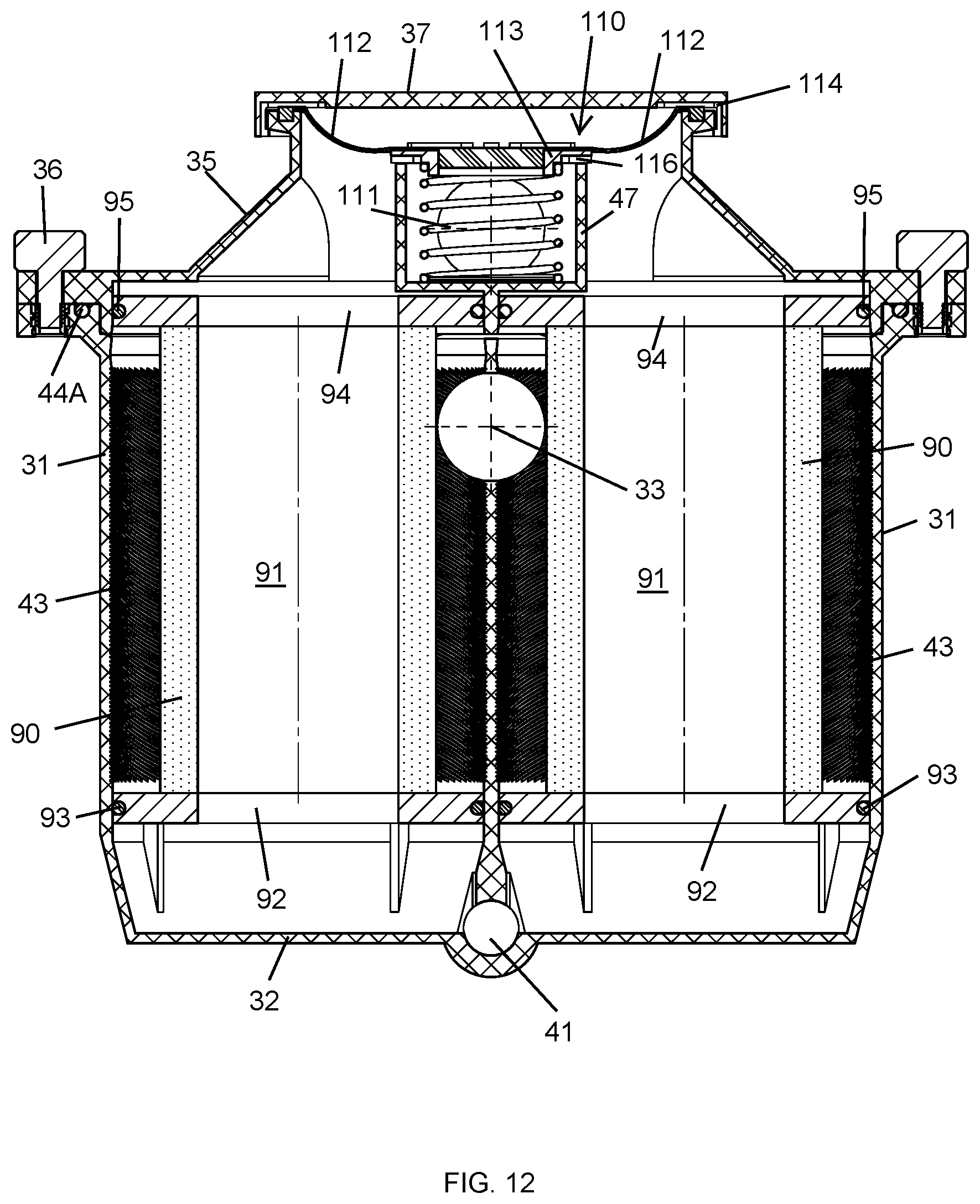 Patent US12460565 Figure 11 – Liquid separator system