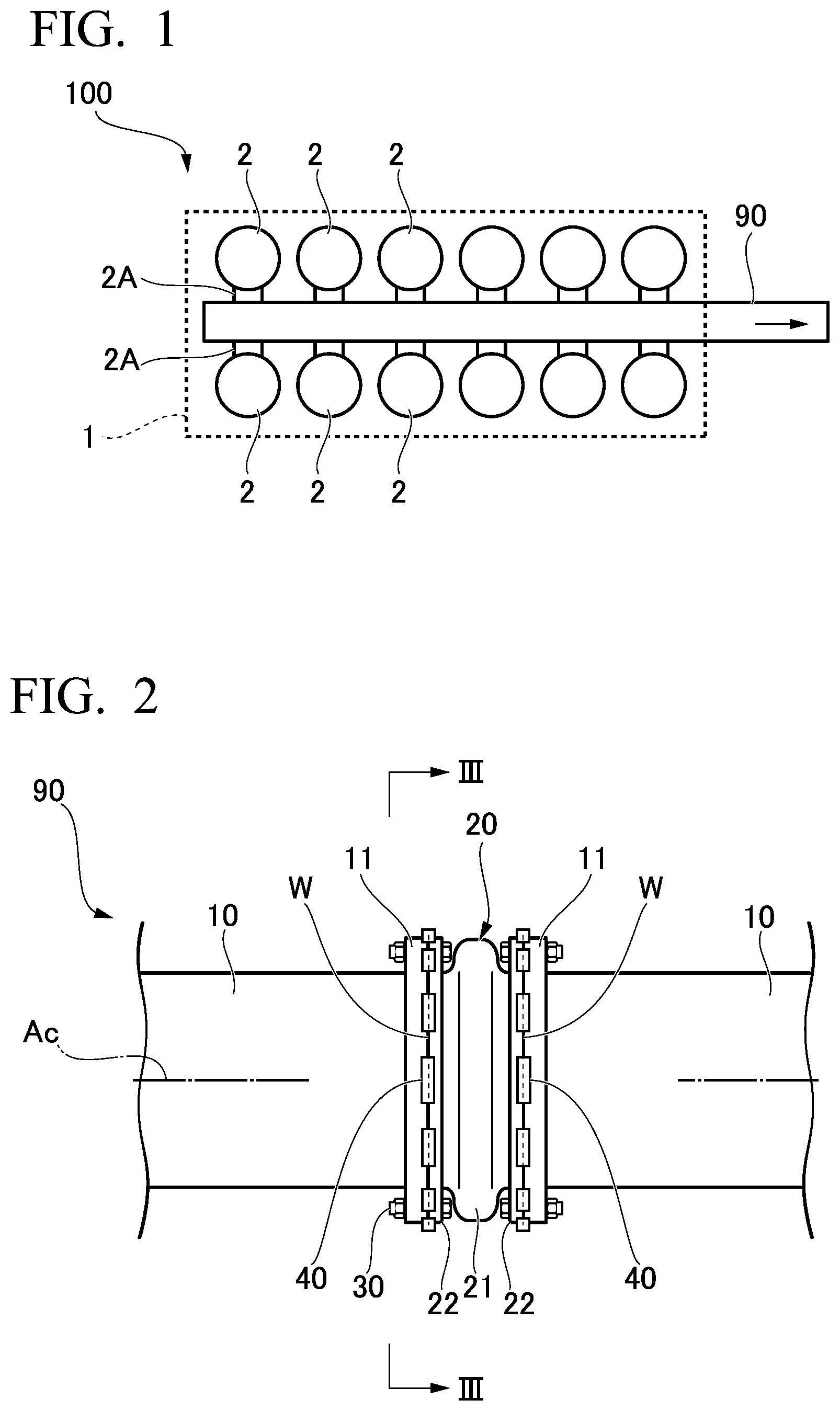 Patent US12460570 Figure 1 – Exhaust gas pipe, and engine