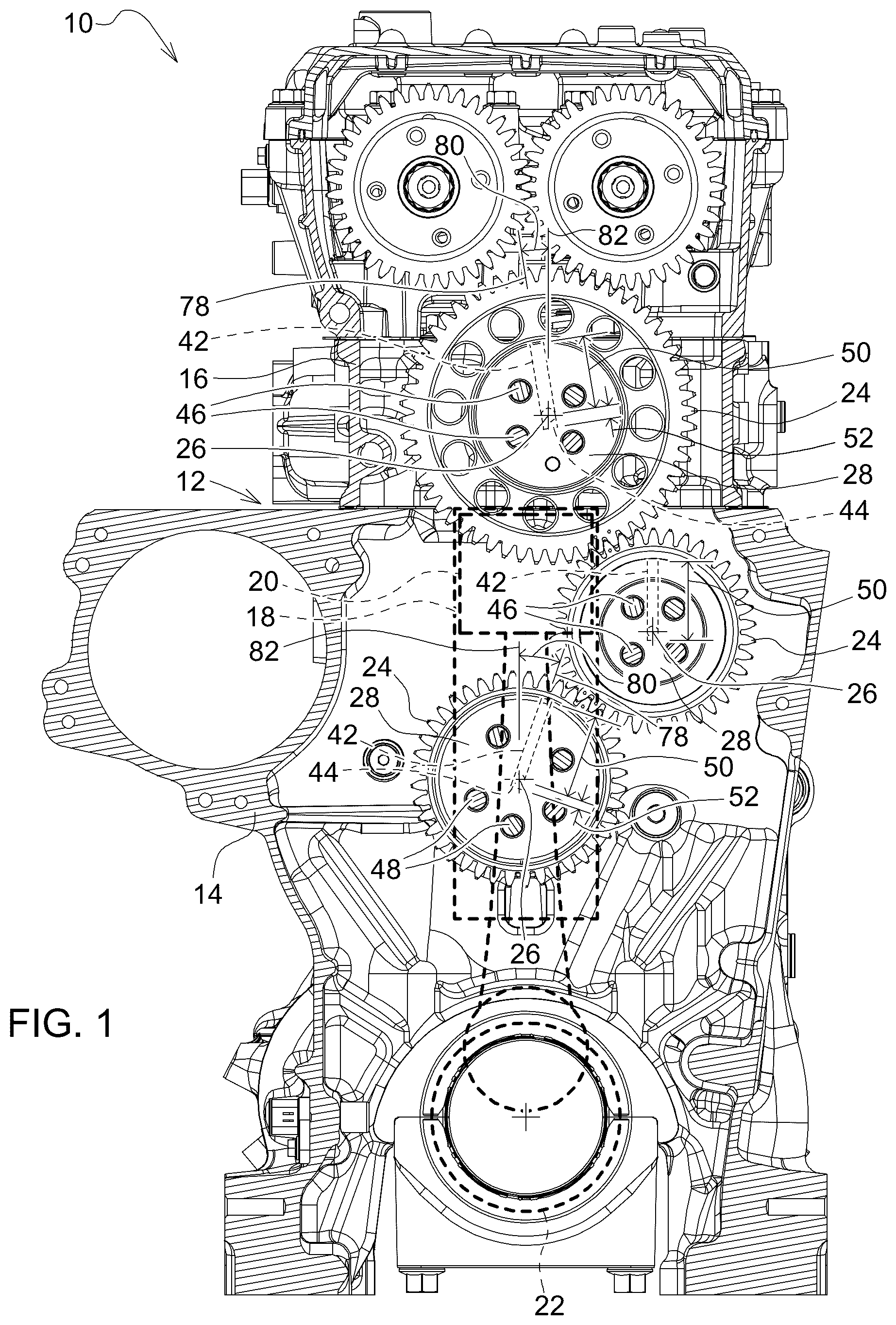 Patent US12460572 Figure 1 – Gear shaft and internal combustion engine having a gear shaft