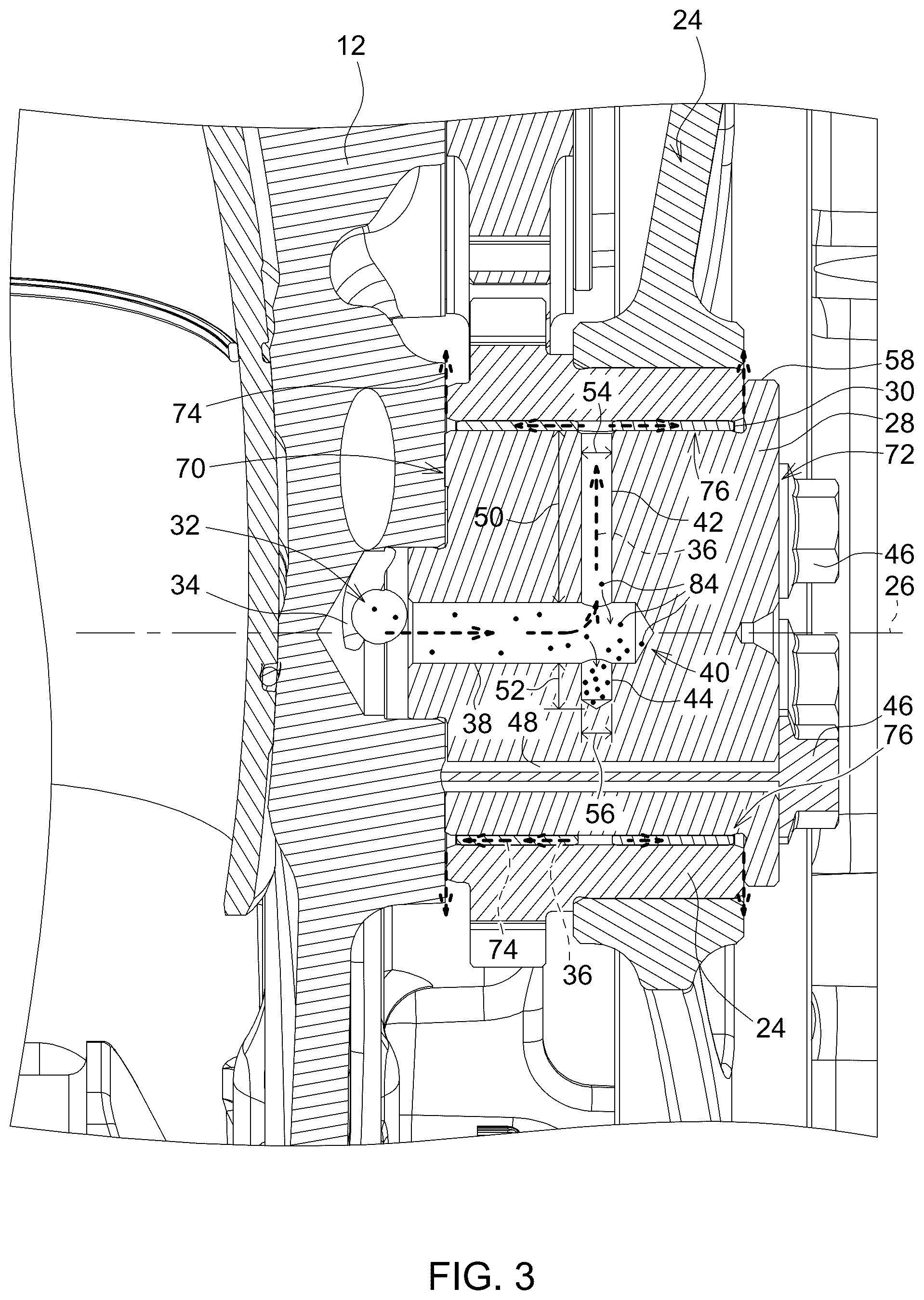 Patent US12460572 Figure 3 – Gear shaft and internal combustion engine having a gear shaft