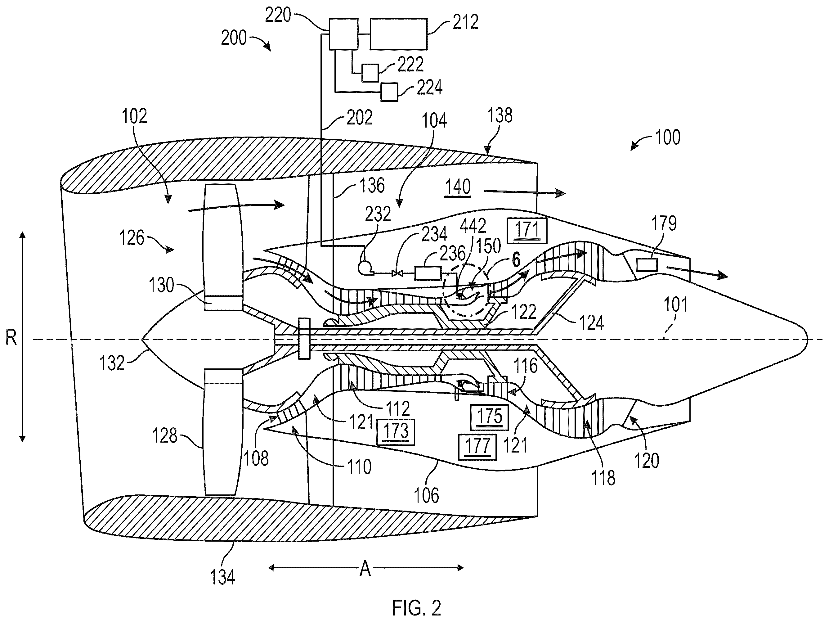 Patent US12460573 Figure 2 – Combustor size rating for a gas turbine engine using hydrogen fuel