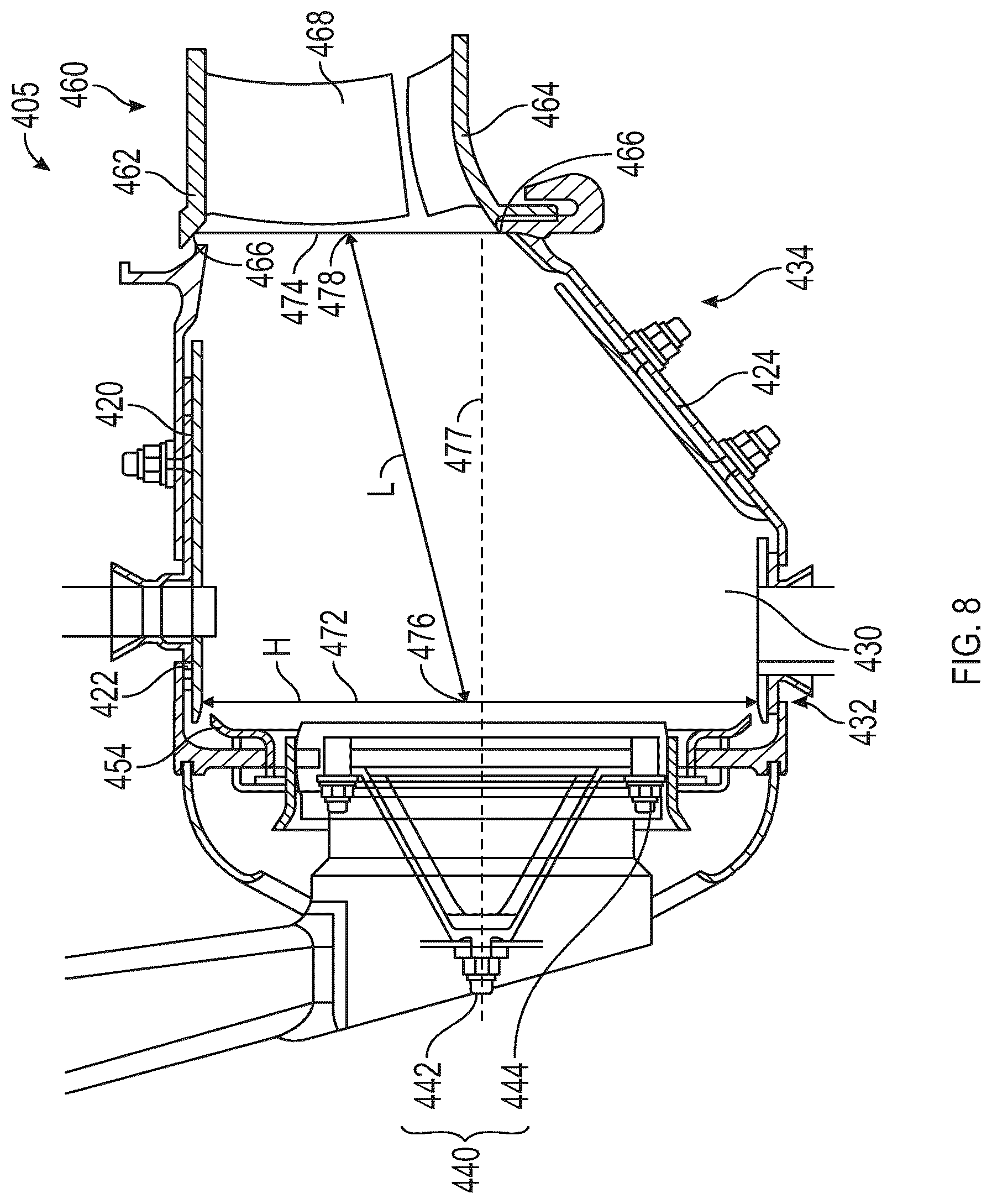 Patent US12460573 Figure 7 – Combustor size rating for a gas turbine engine using hydrogen fuel