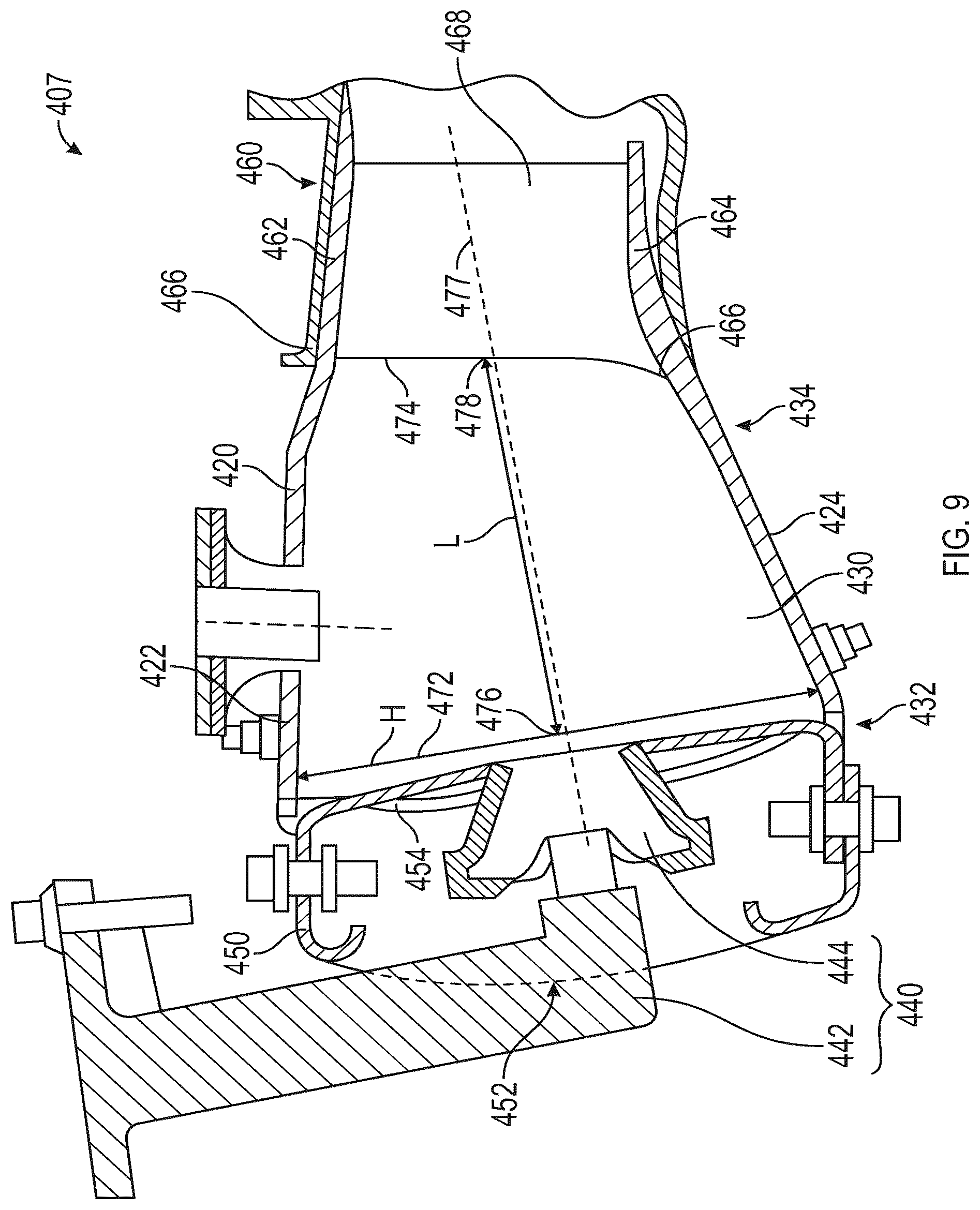 Patent US12460573 Figure 8 – Combustor size rating for a gas turbine engine using hydrogen fuel