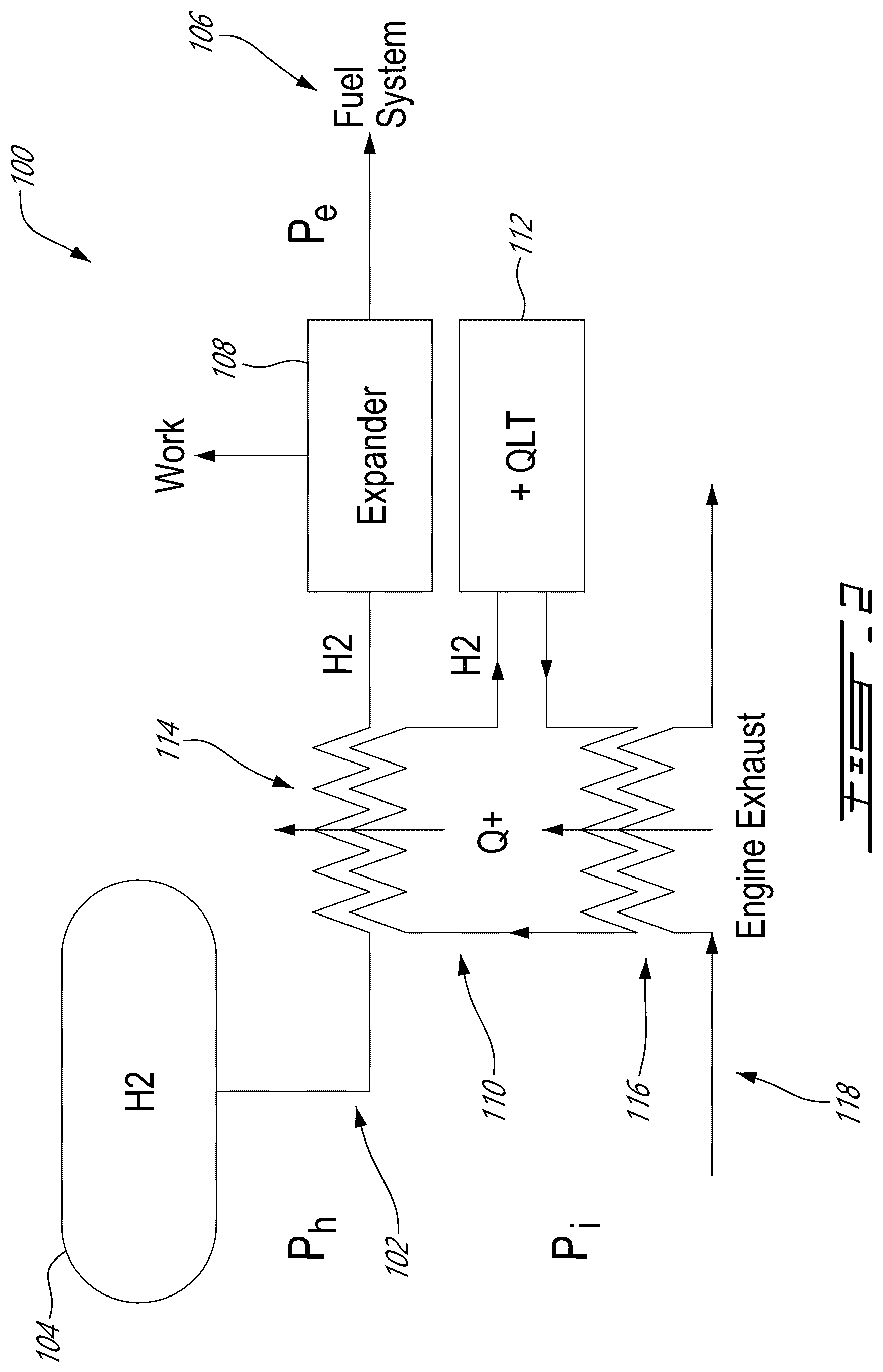 Patent US12460580 Figure 2 – Heat management system and method for hydrogen-fueled engine