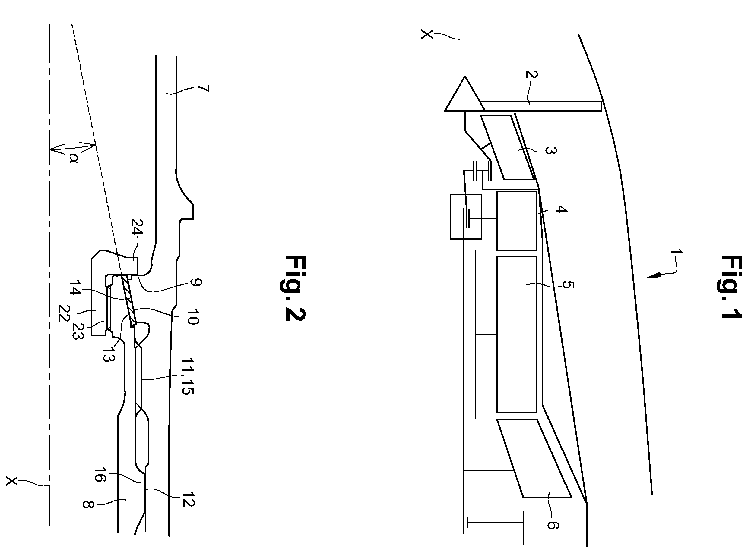 Patent US12460582 Figure 1 – Assembly for a turbine engine