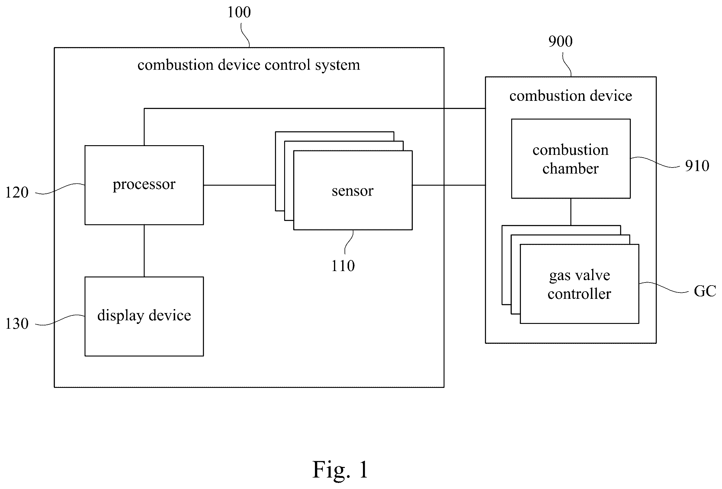 Patent US12460585 Figure 1 – Combustion device control system and combustion device control method