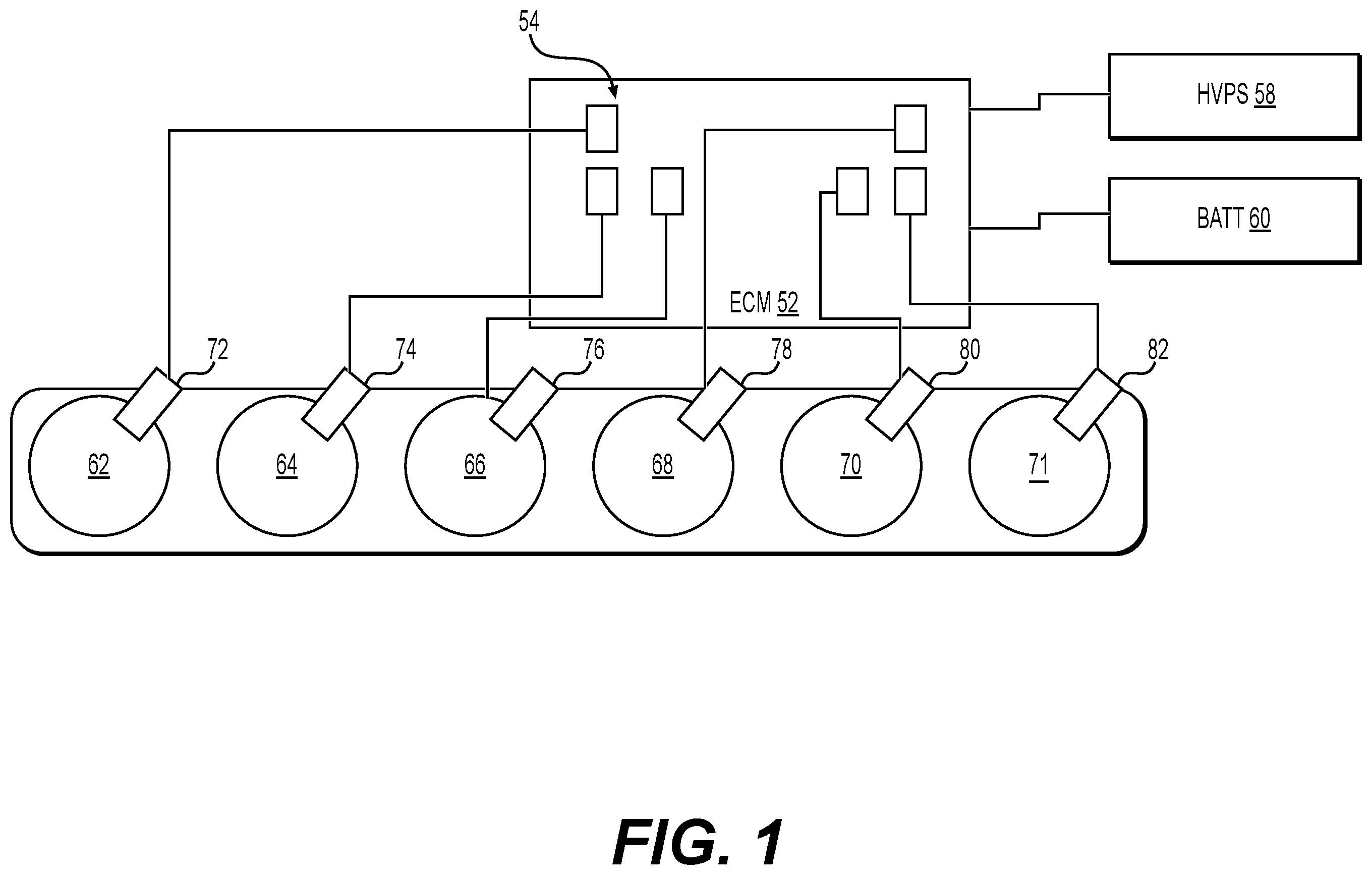 Patent US12460596 Figure 1 – Fuel injector drive system