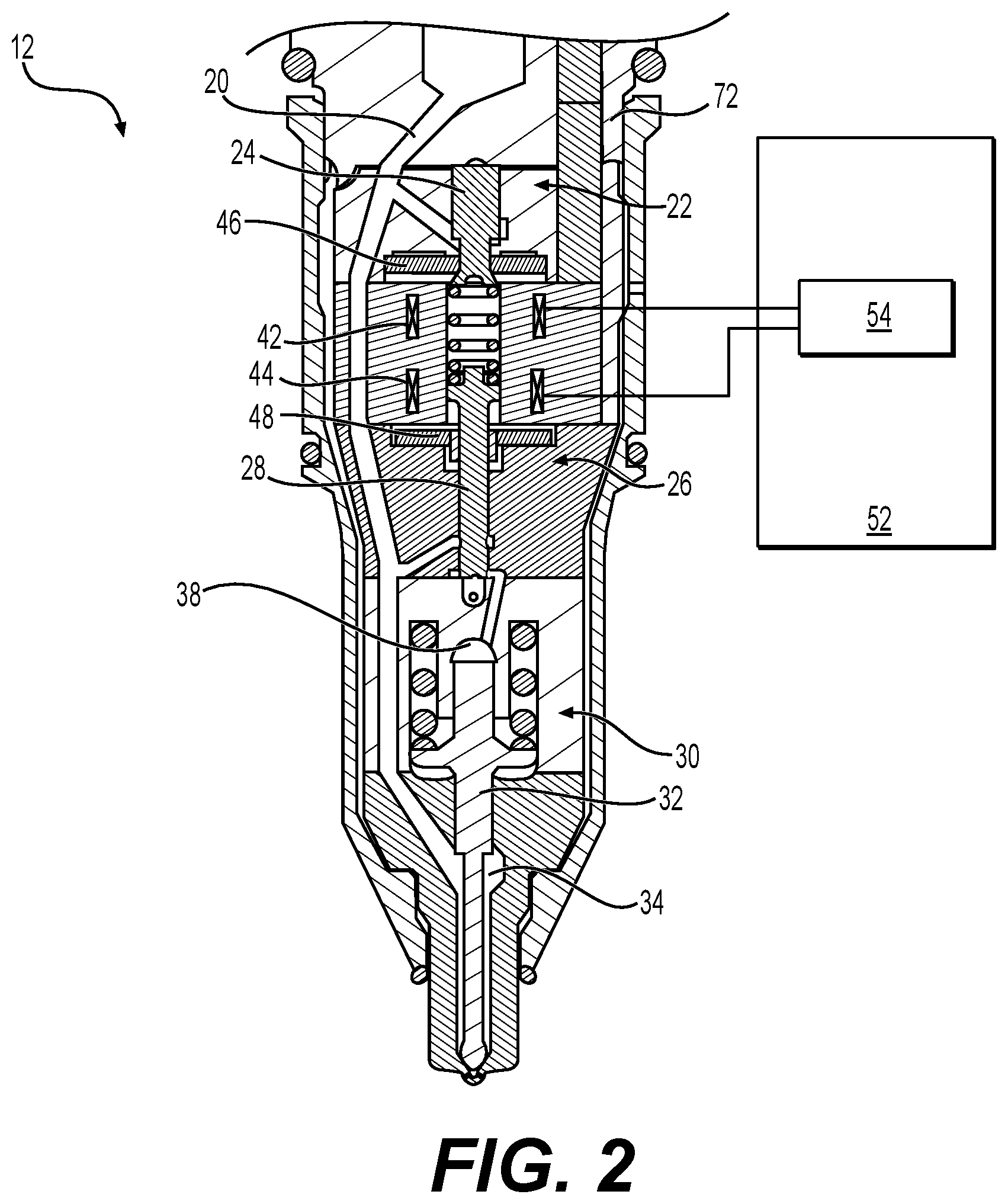 Patent US12460596 Figure 2 – Fuel injector drive system