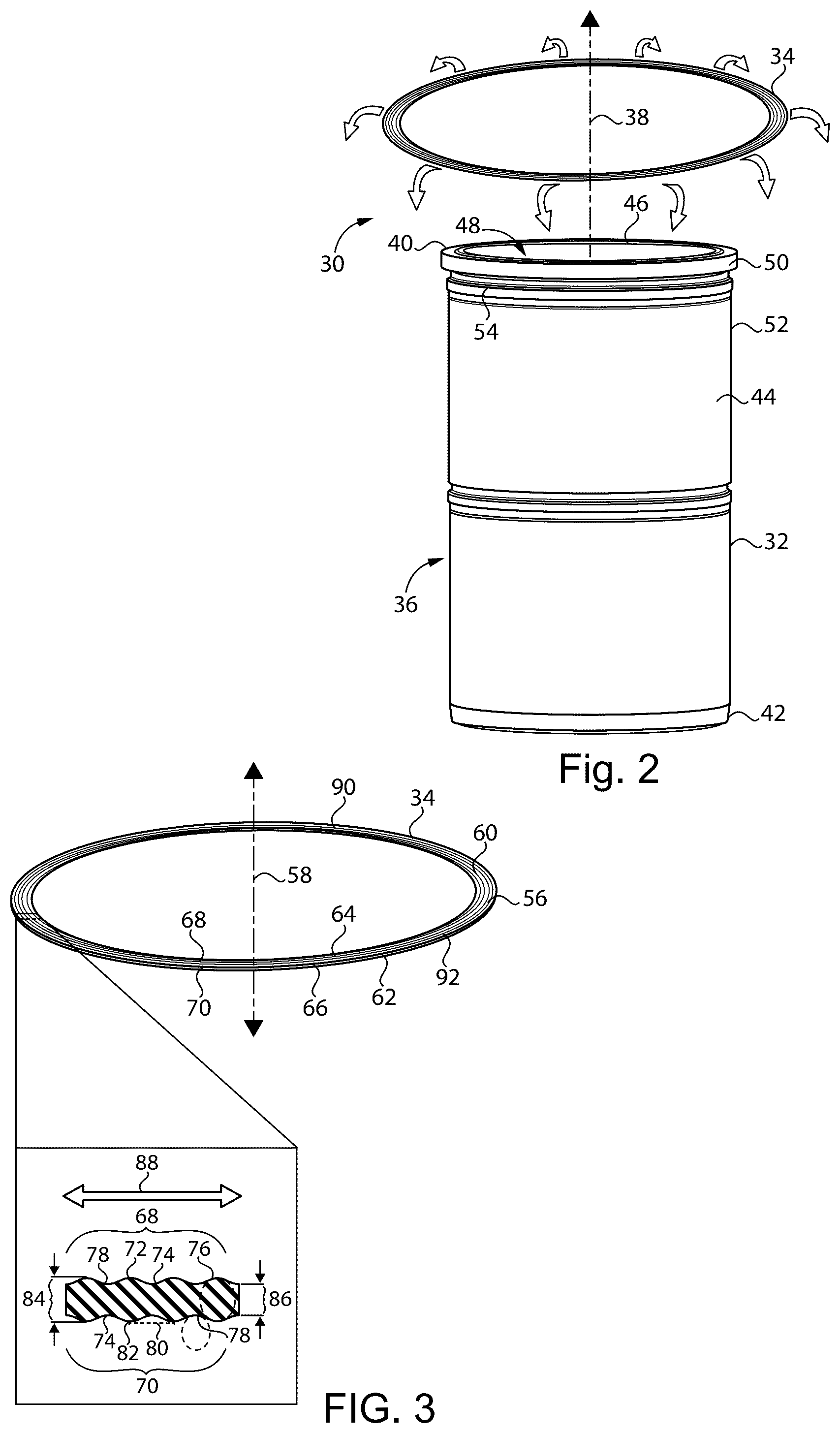 Patent US12460598 Figure 2 – Seal for cylinder liner assembly and method for making the same