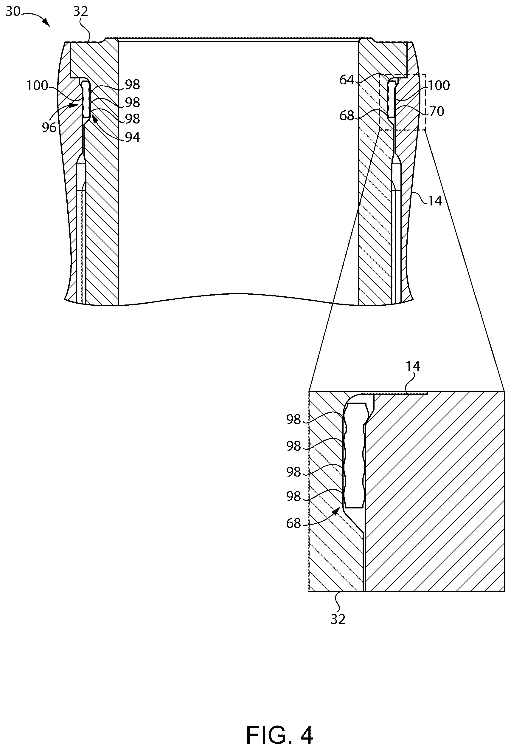 Patent US12460598 Figure 3 – Seal for cylinder liner assembly and method for making the same
