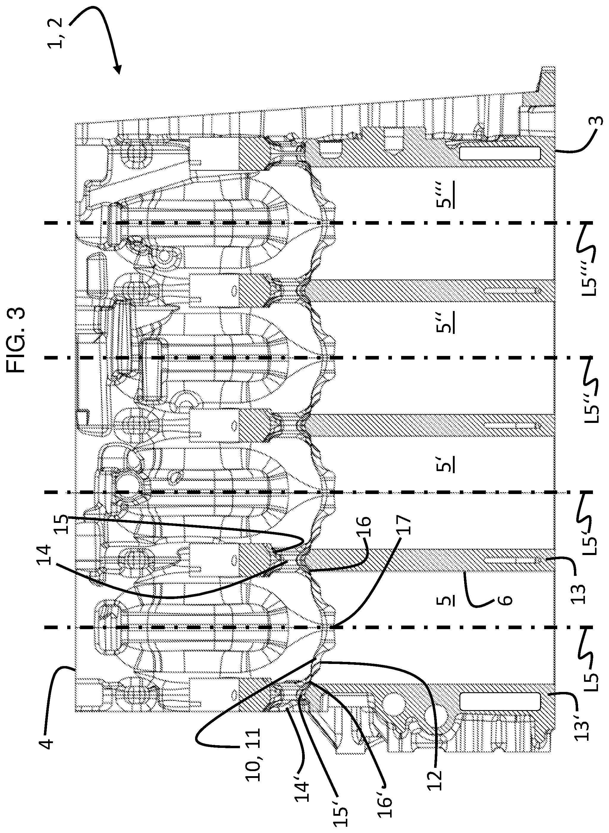 Patent US12460599 Figure 3 – Crankcase and internal combustion engine with such a crankcase