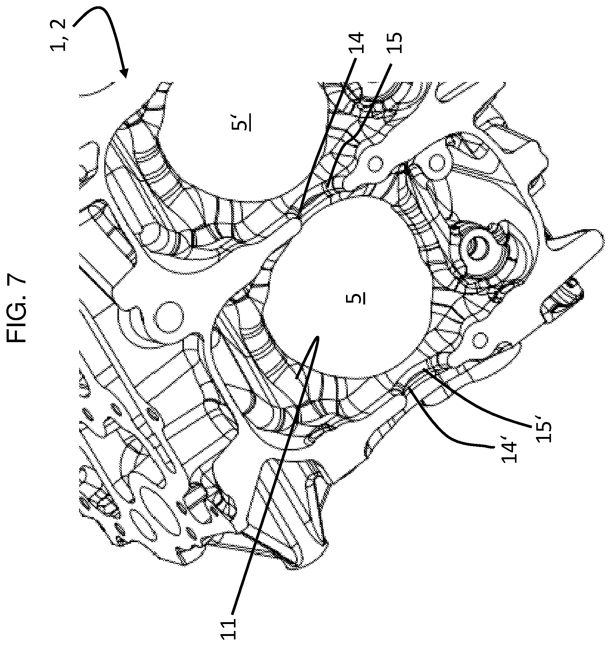 Patent US12460599 Figure 7 – Crankcase and internal combustion engine with such a crankcase