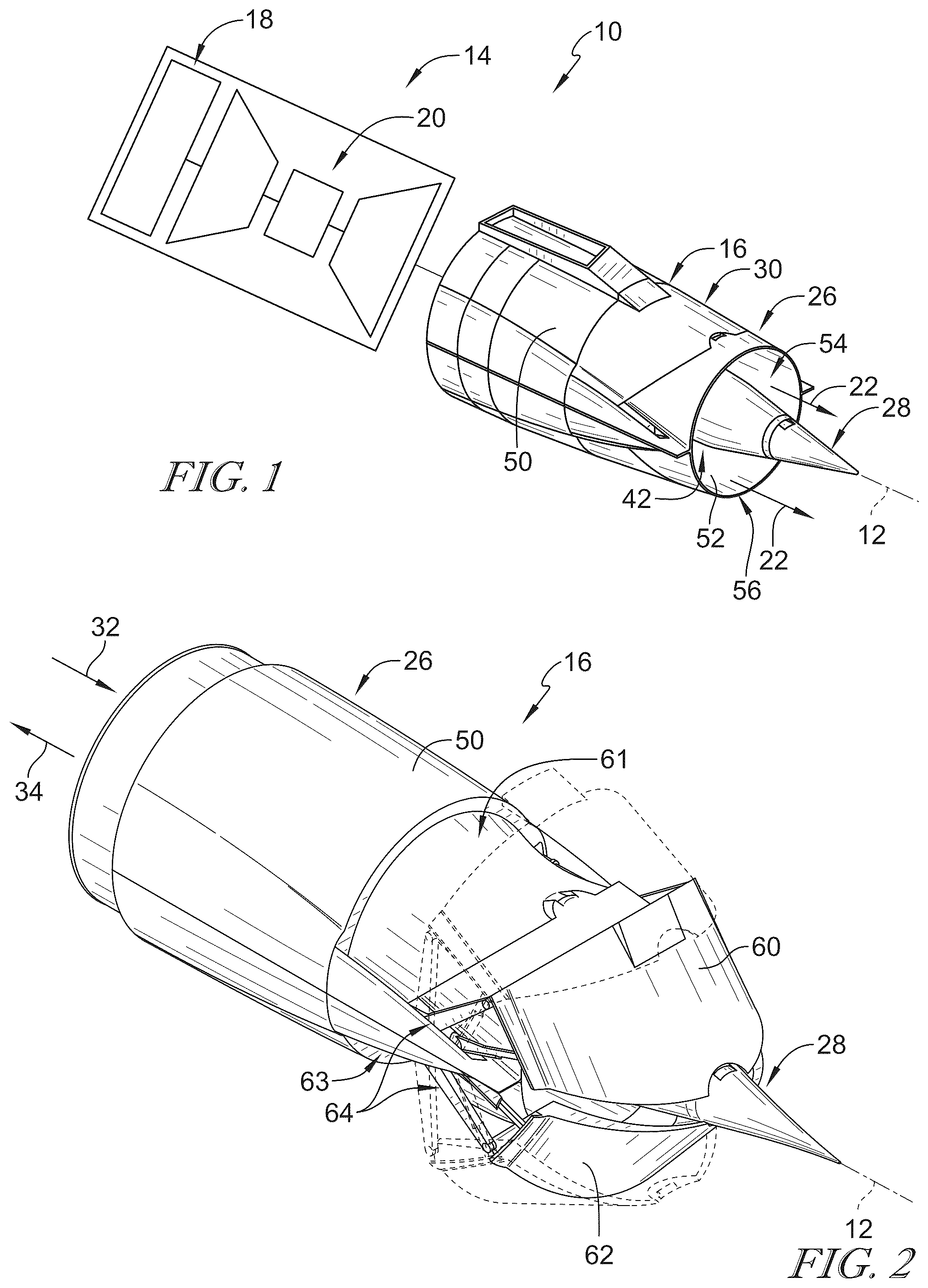 Patent US12460601 Figure 1 – Plug nozzle and thrust reverser for high mach gas turbine engines